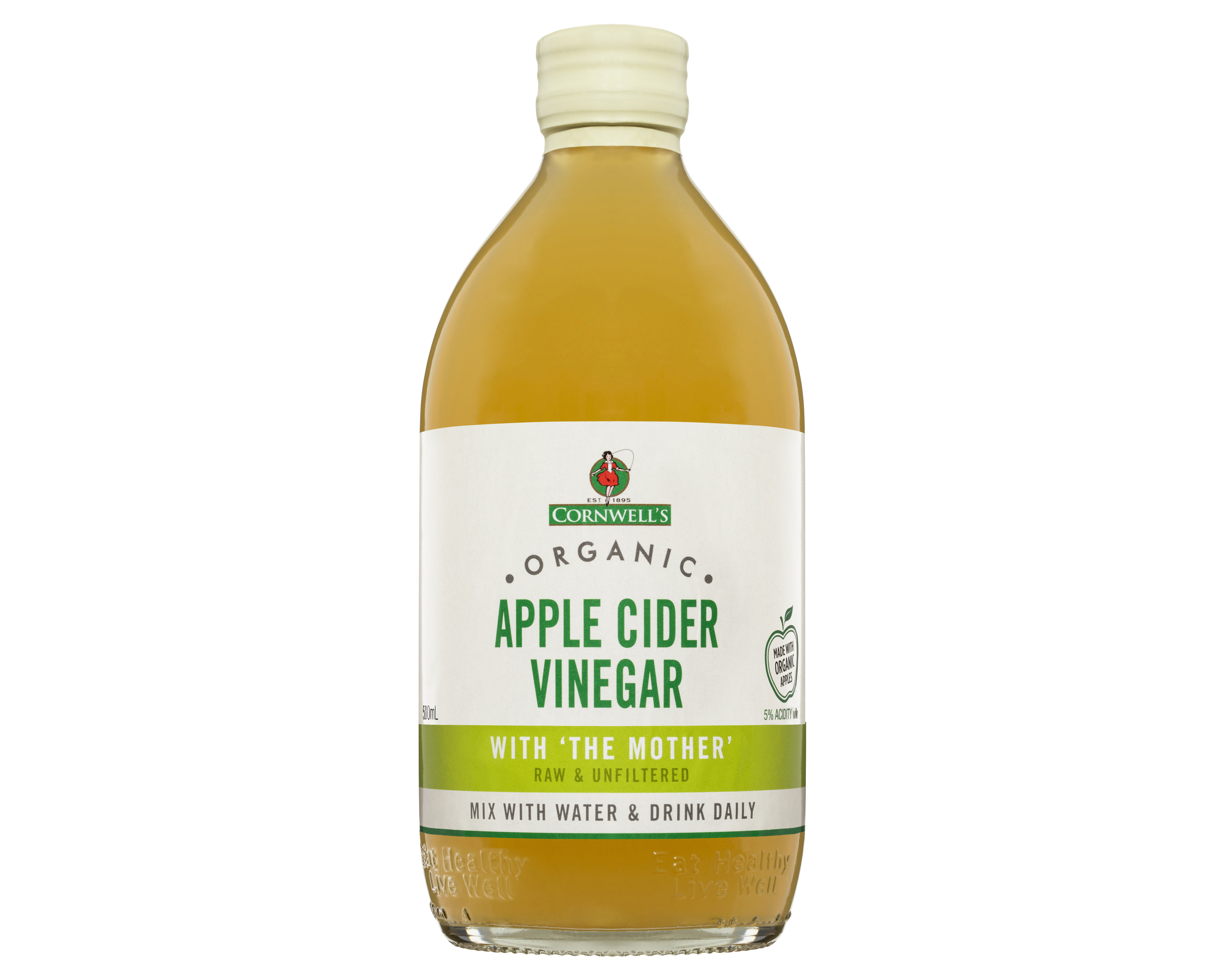 Cornwells Vinegar Organic Apple Cider 500 ml product photo