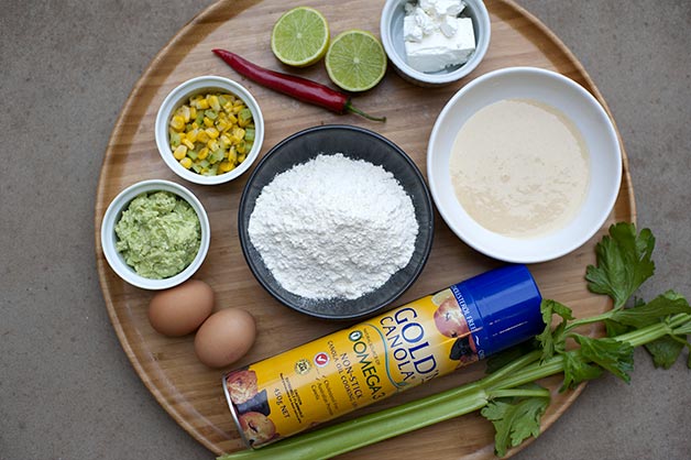 Image 1 - Potato and Spring Onion Pancake, with Avocado ingredients
