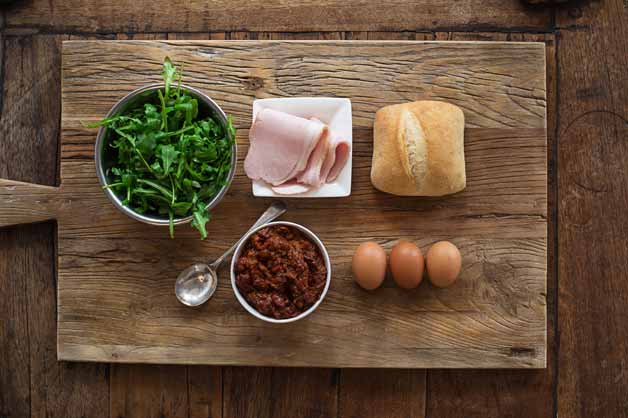 Bacon and Egg Roll Ingredients