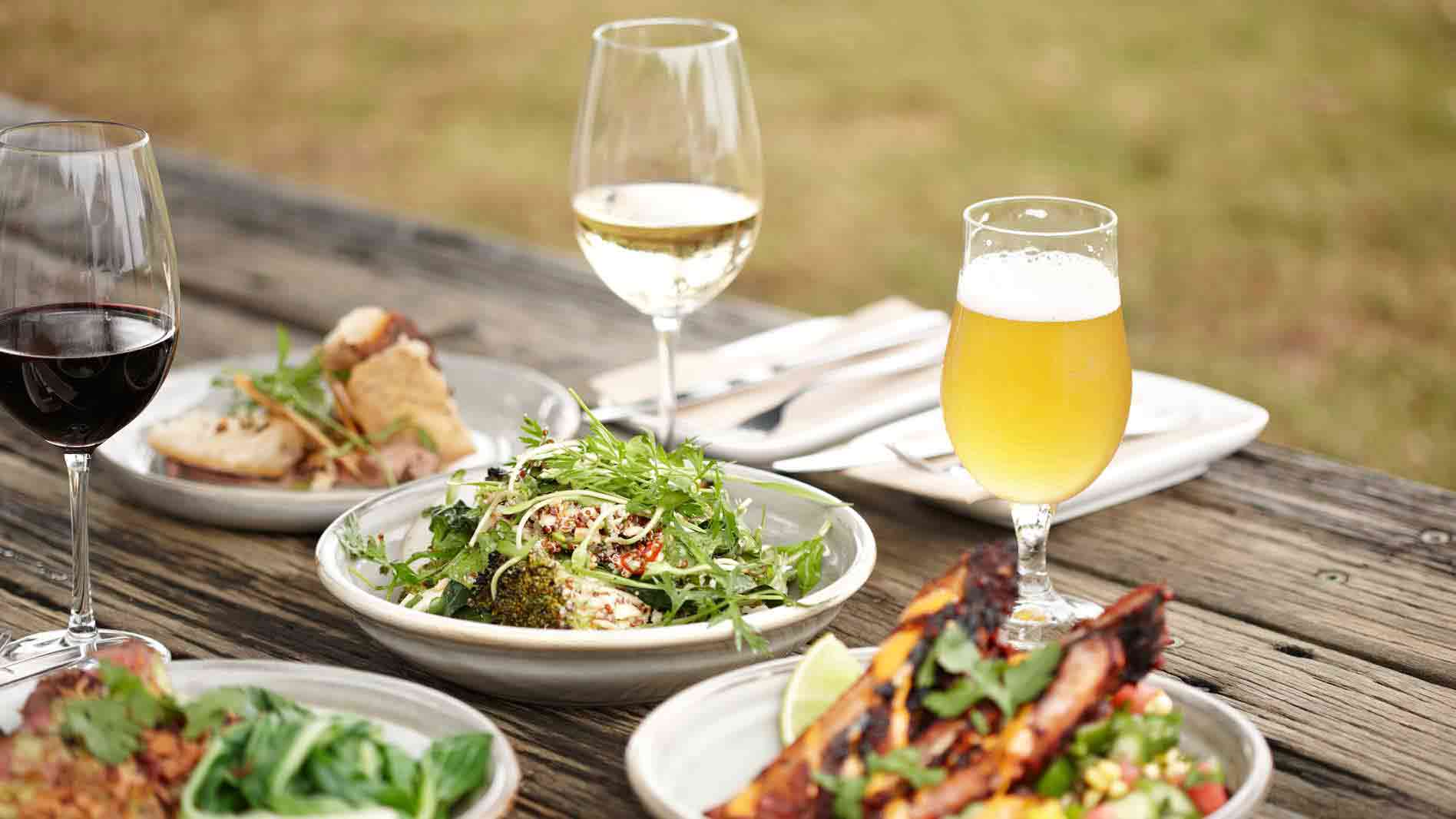 Dressed outdoor table