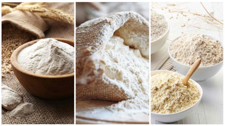 Different variations of flour