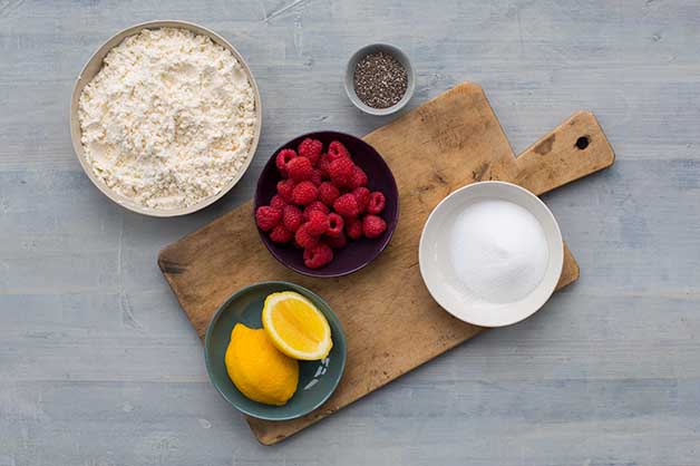 A photo showing all of the raw ingredients