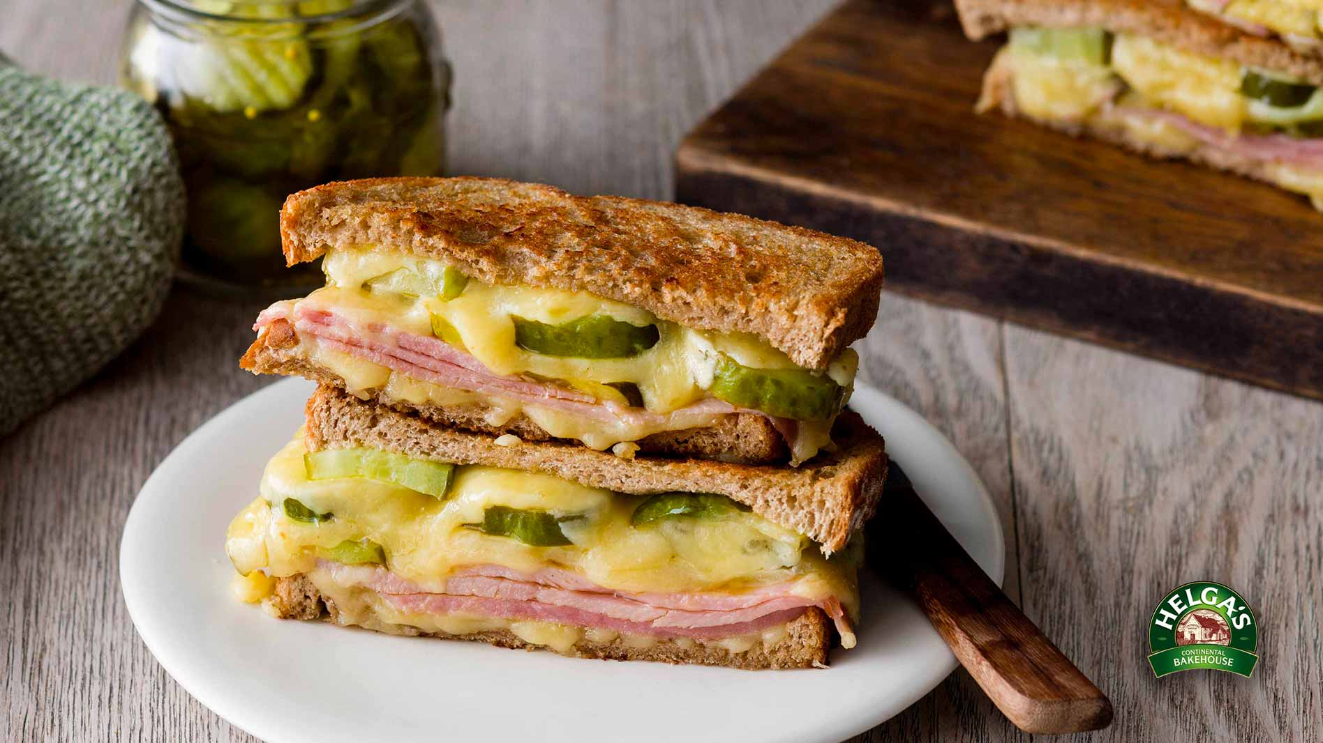 Image of a Helga's bread toastie