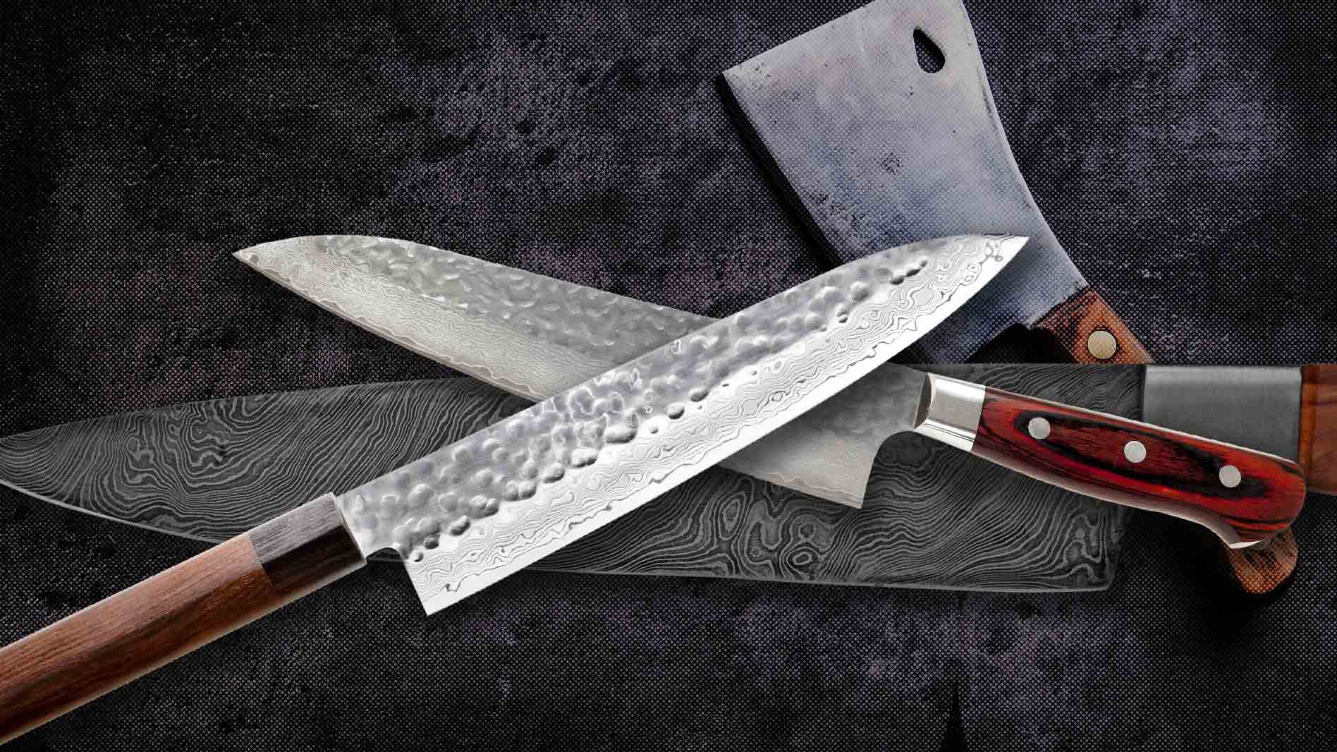 An image showing a range of chef knives