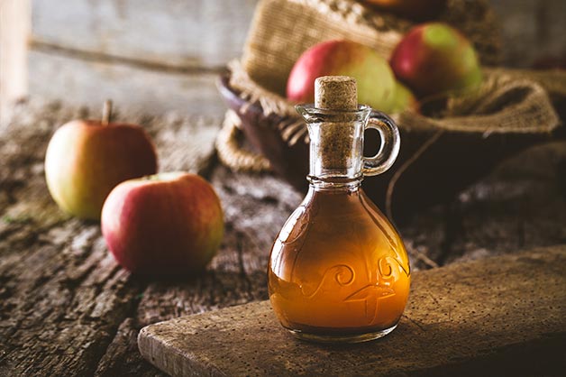 Apple cider vinegar in a jar