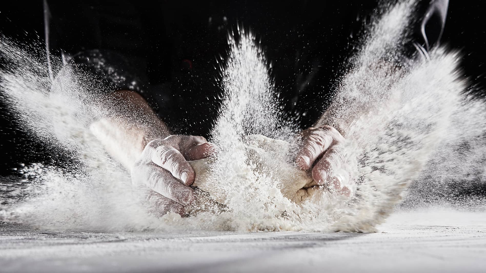 Chef using baking shortening in the kitchen