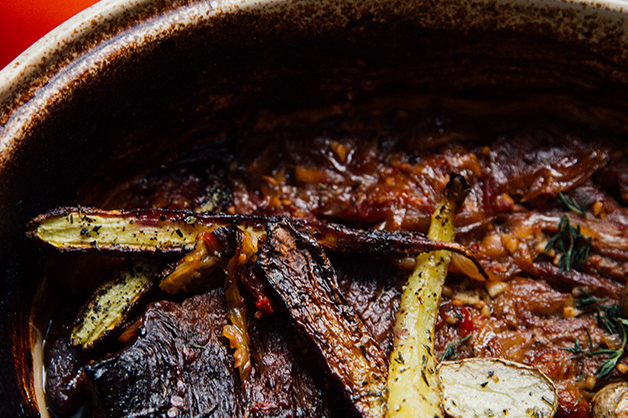 Baste formed at the bottom of the pot