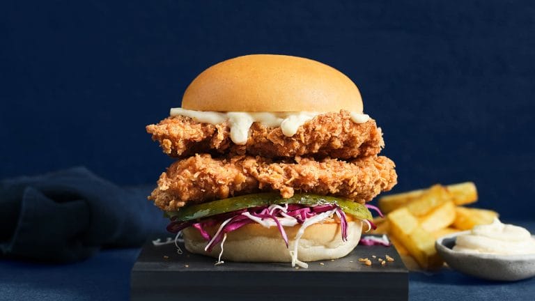 Grilled chicken burger with mayonnaise