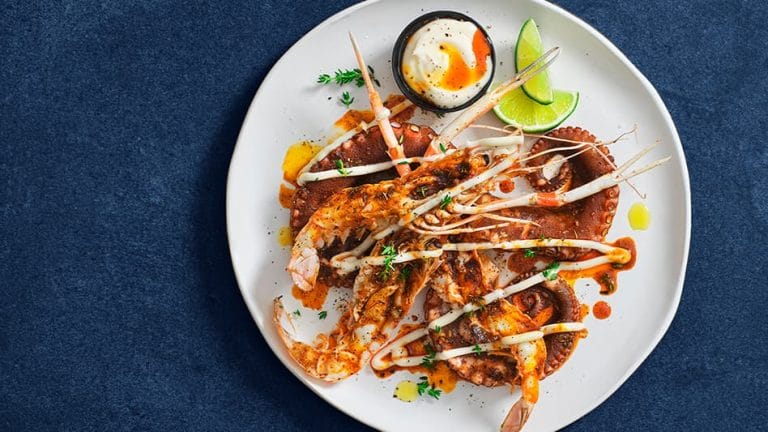 Cajun grilled scampi dish