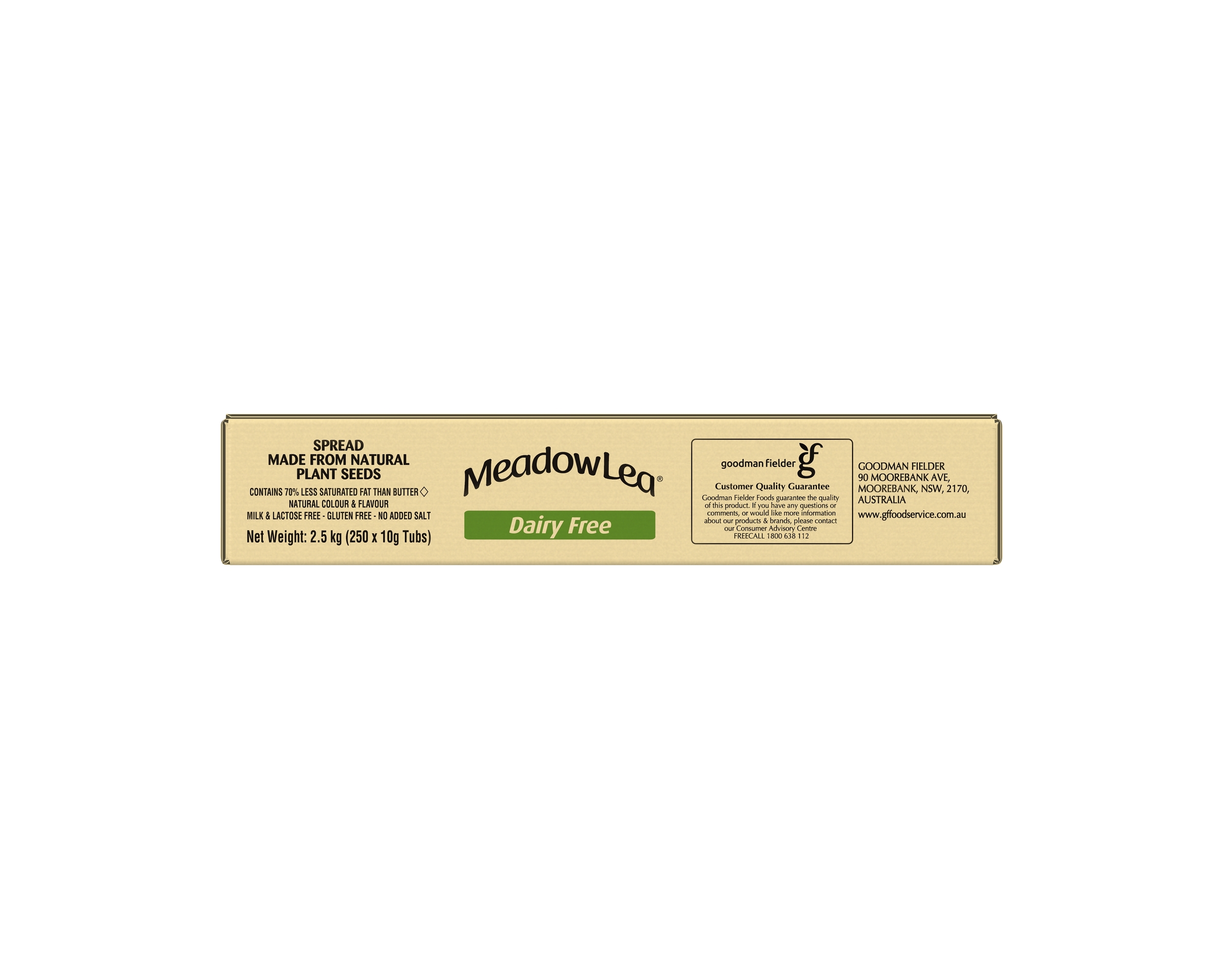Meadow Lea Table Spread Tubs 250 x 10g (2.5kg)