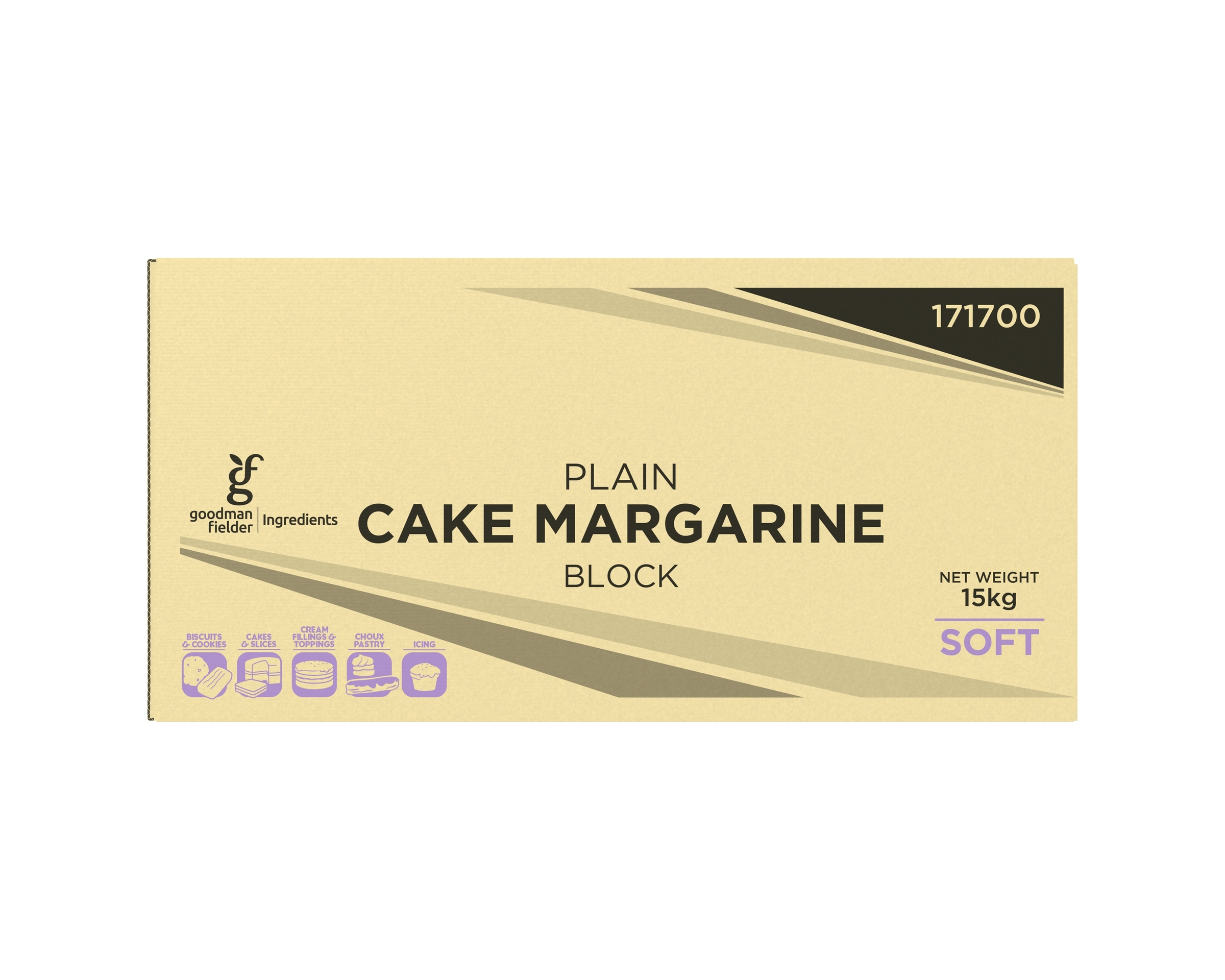 Goodman Fielder Ingredients Plain Cake Margarine Block Soft 15kg