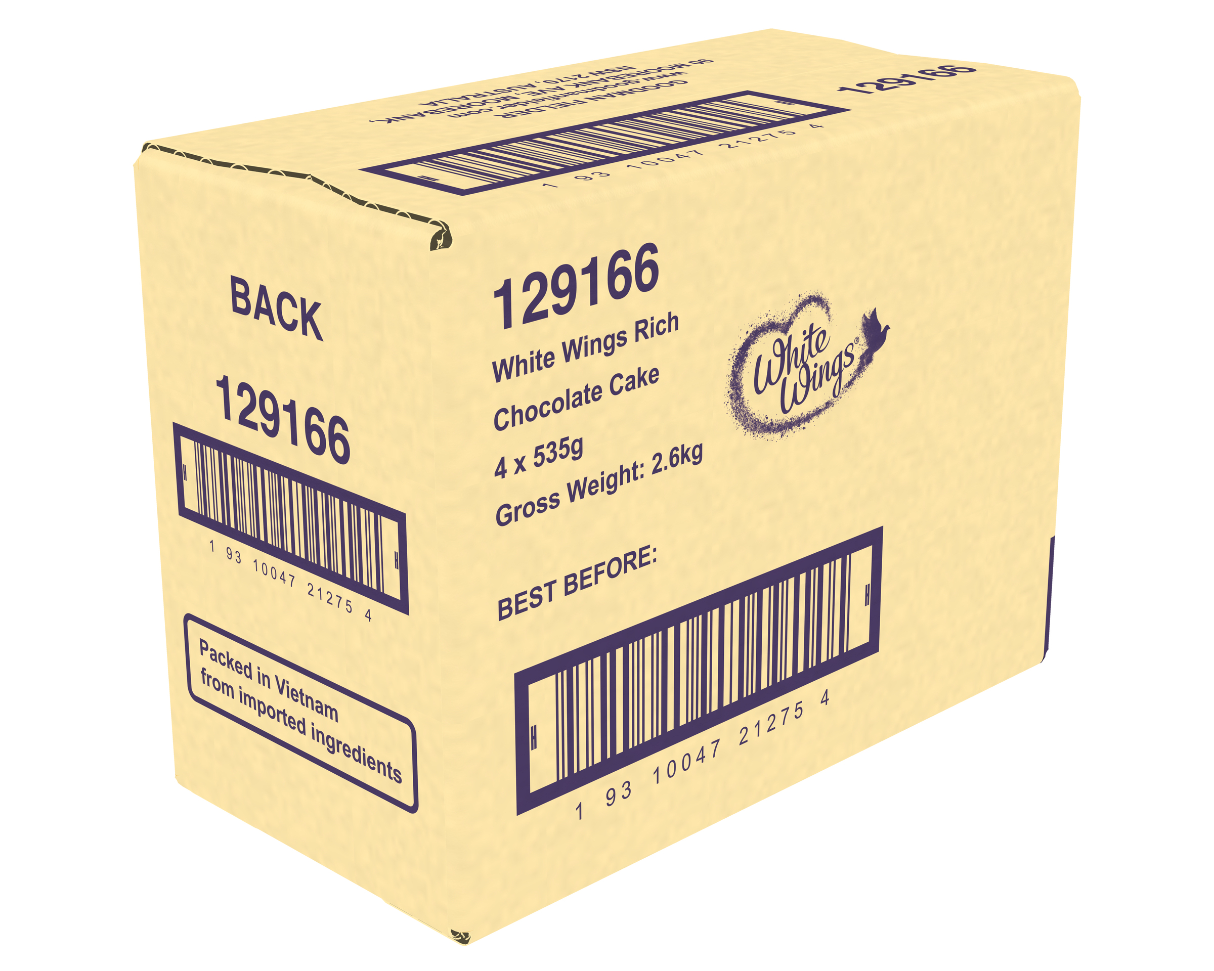 White Wings Rich Chocolate Cake 4 x 535g