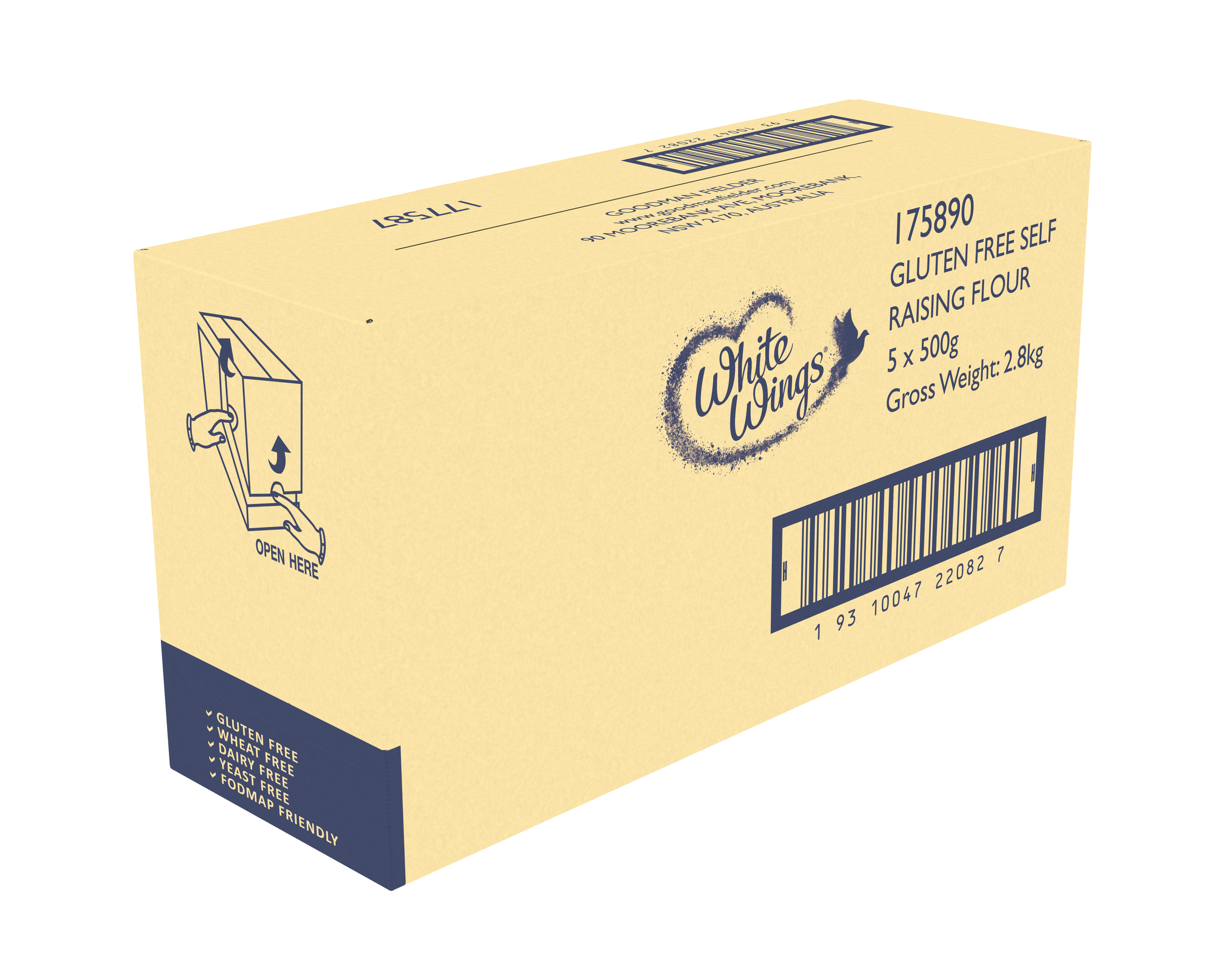 White Wings Gluten Free Self Raising Flour 5 x 500g