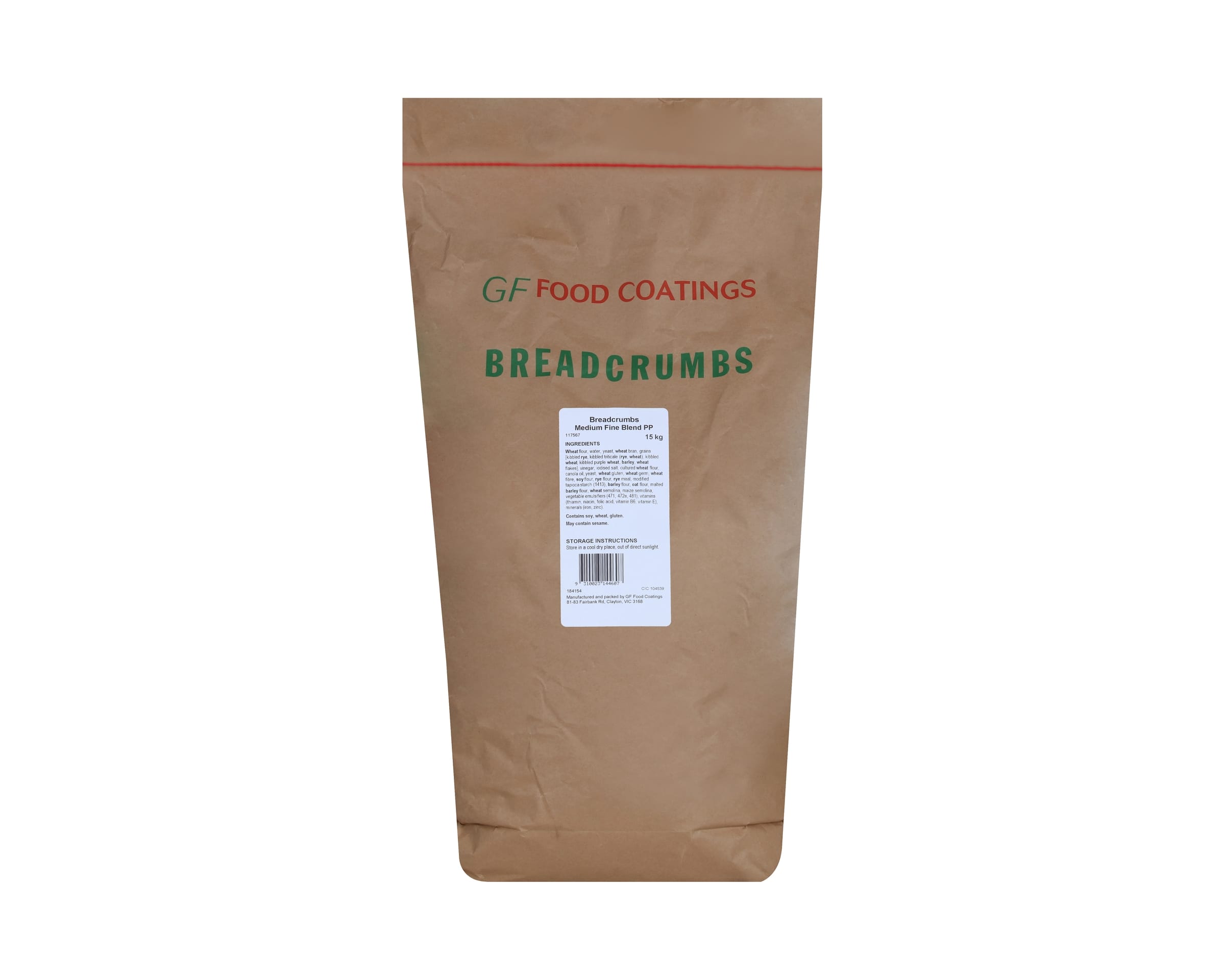 Goodman Fielder Food Coatings Blended Medium Fine Crumb 15kg