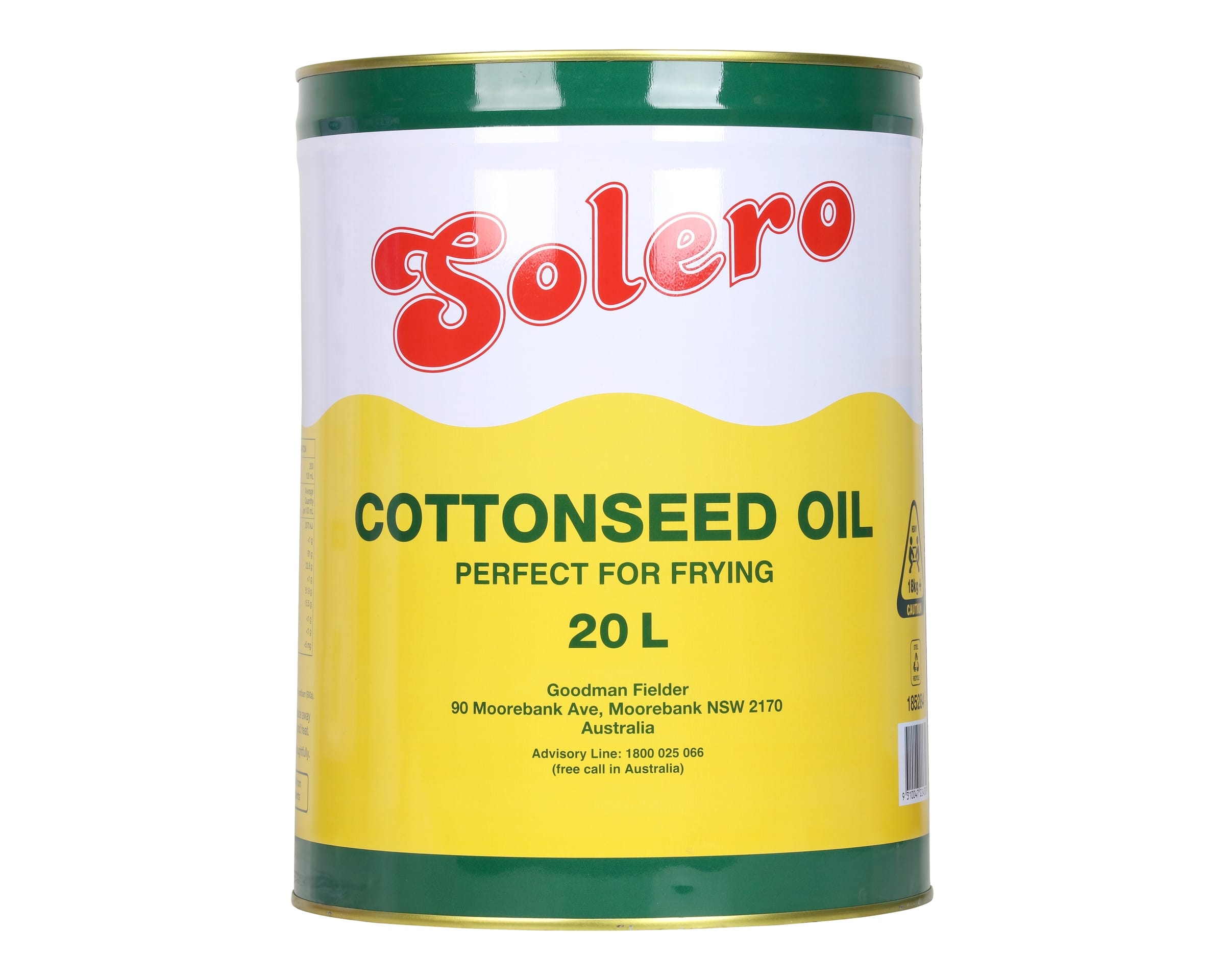 Solero Cottonseed Oil 20L
