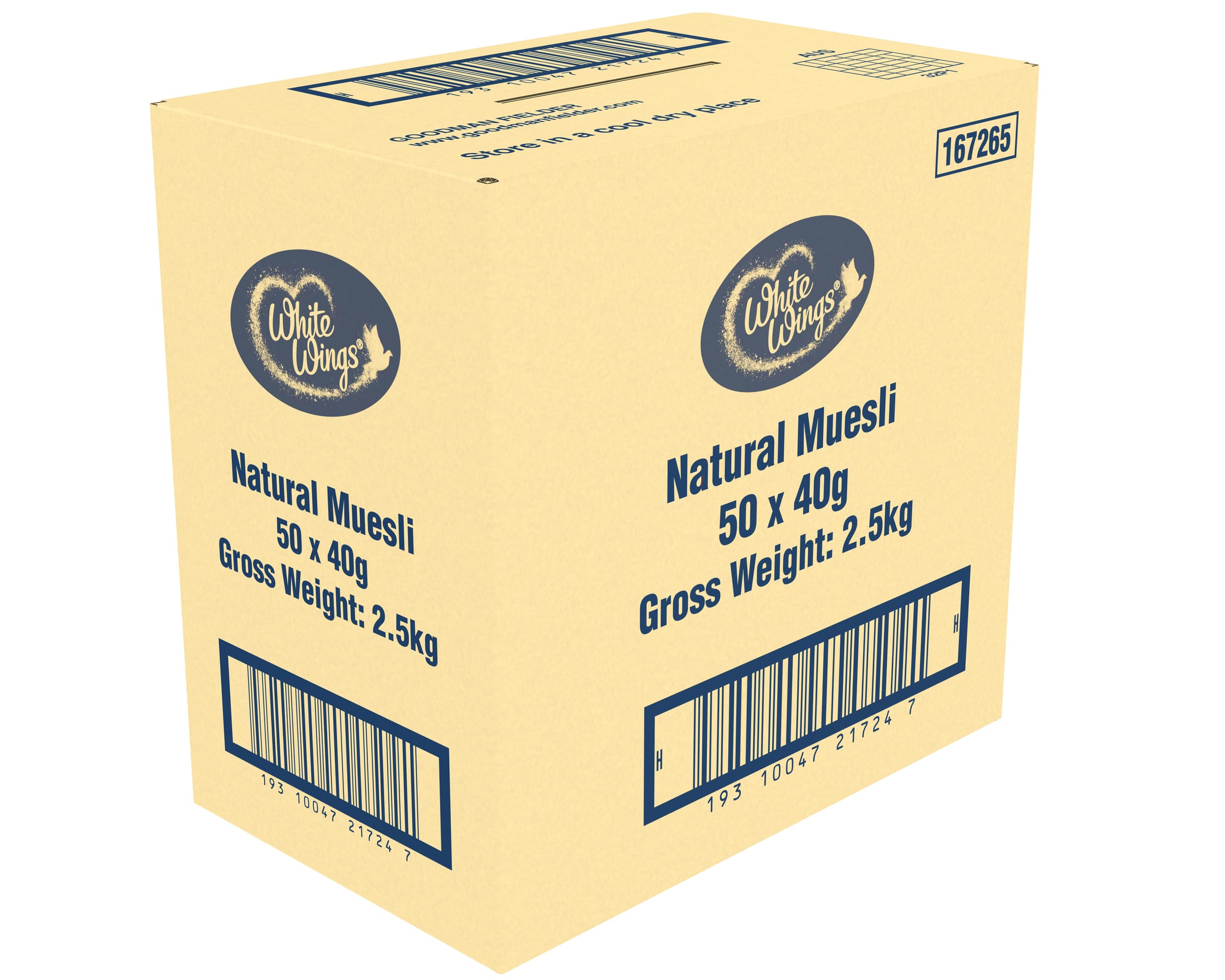 White Wings Natural Muesli 50 x 40g