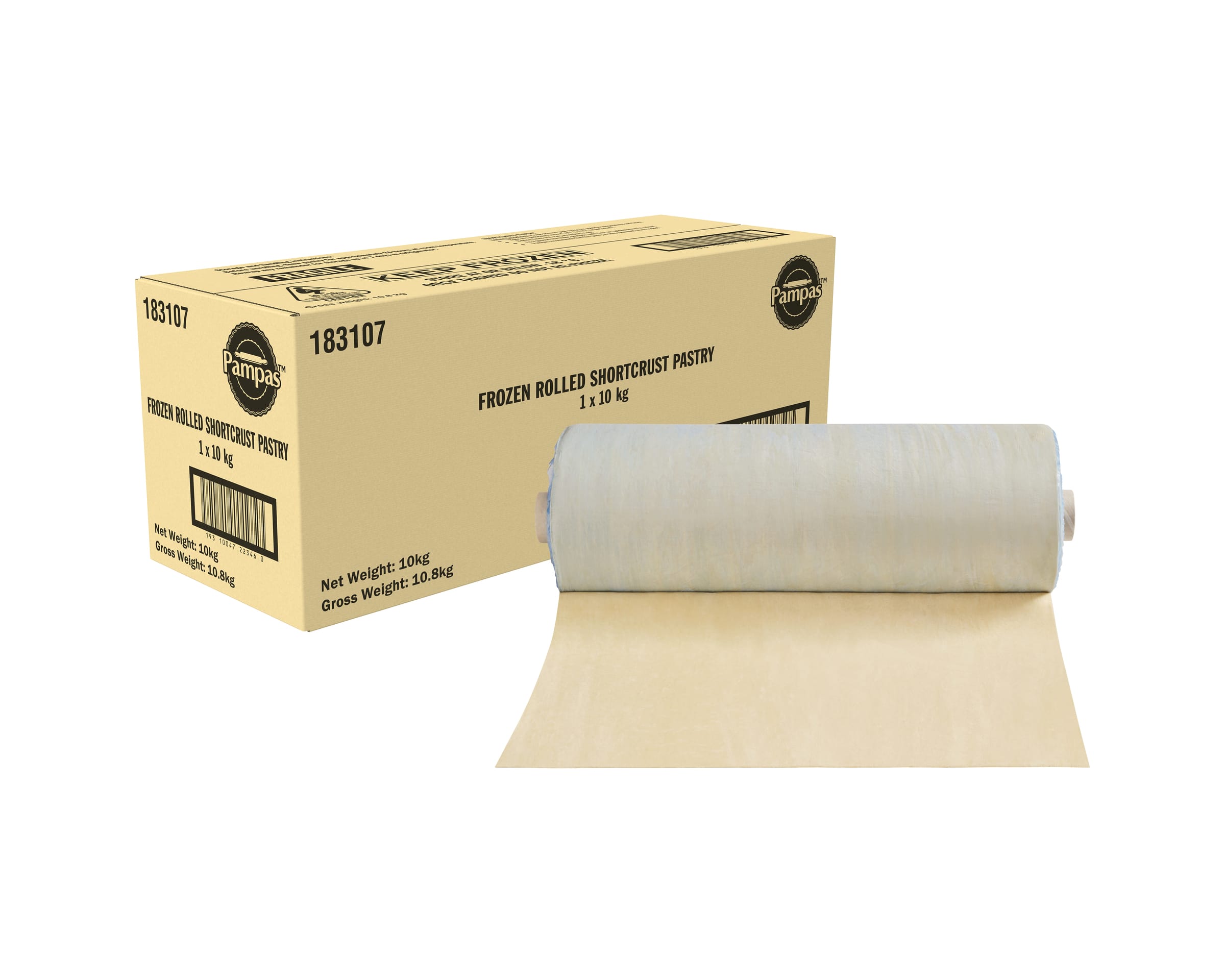 Pampas Frozen Rolled Shortcrust Pastry 10kg