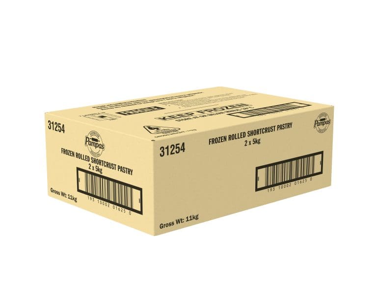 Pampas Frozen Rolled Shortcrust Pastry 2 x 5kg