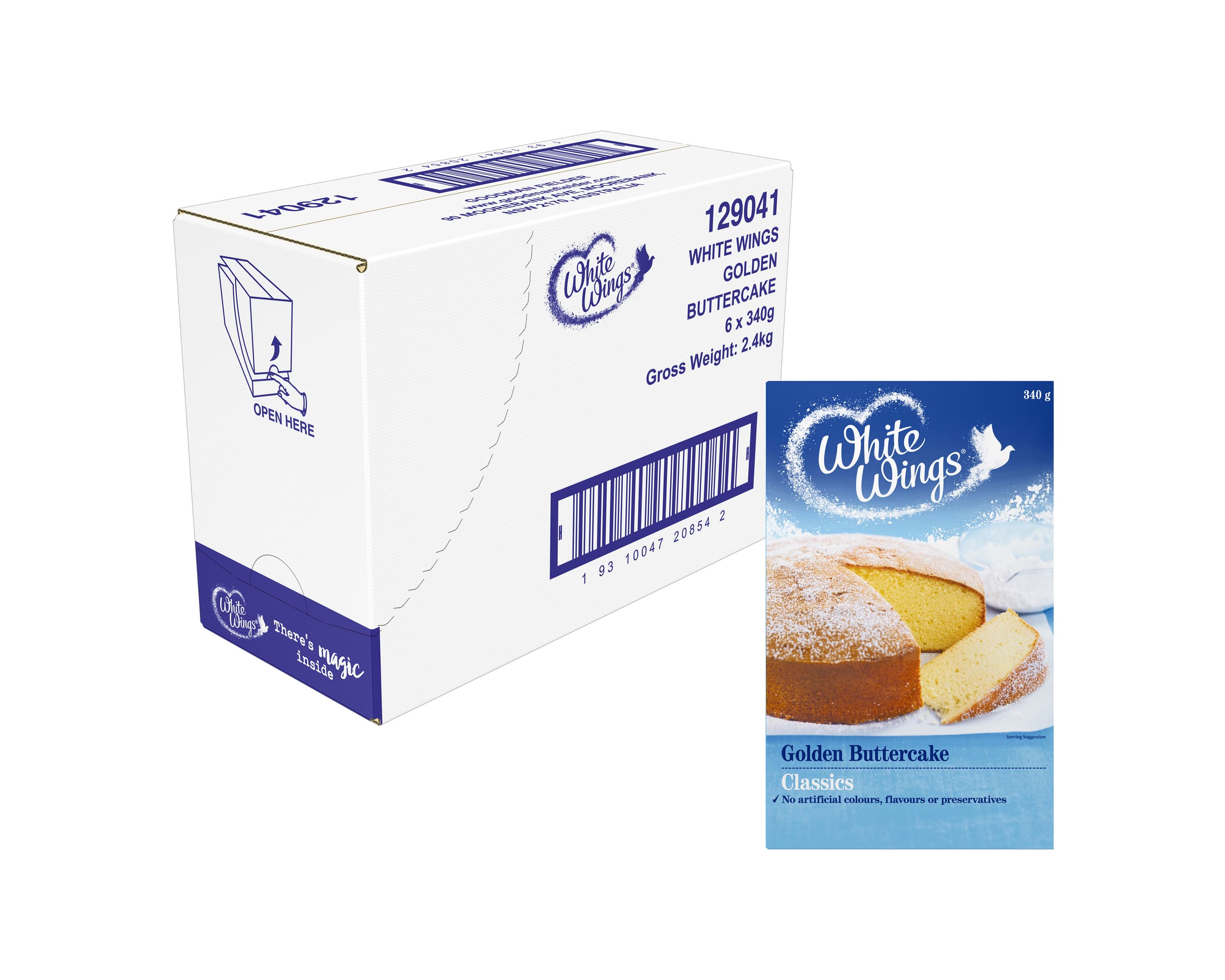 White Wings Golden Buttercake 6 x 340g