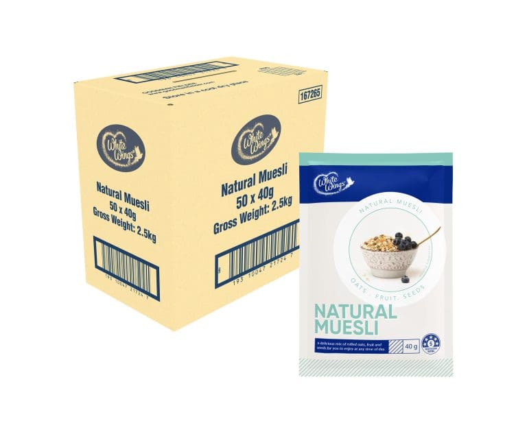 White Wings Natural Muesli 50 x 40g
