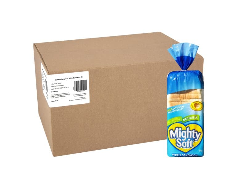 Mighty Soft Frozen Sandwich White 650 g x 12 7.8 kg