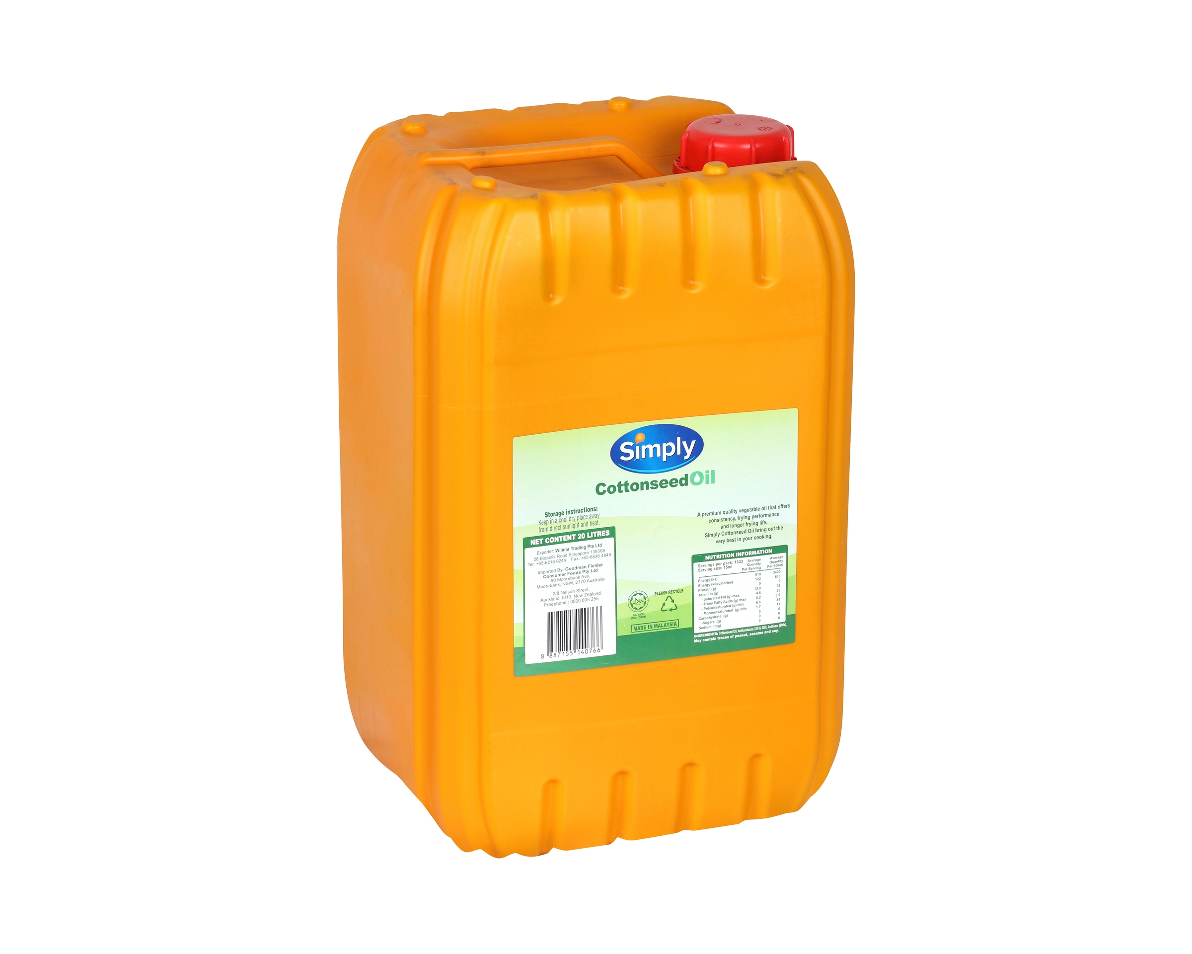 Simply Cottonseed Oil 20L