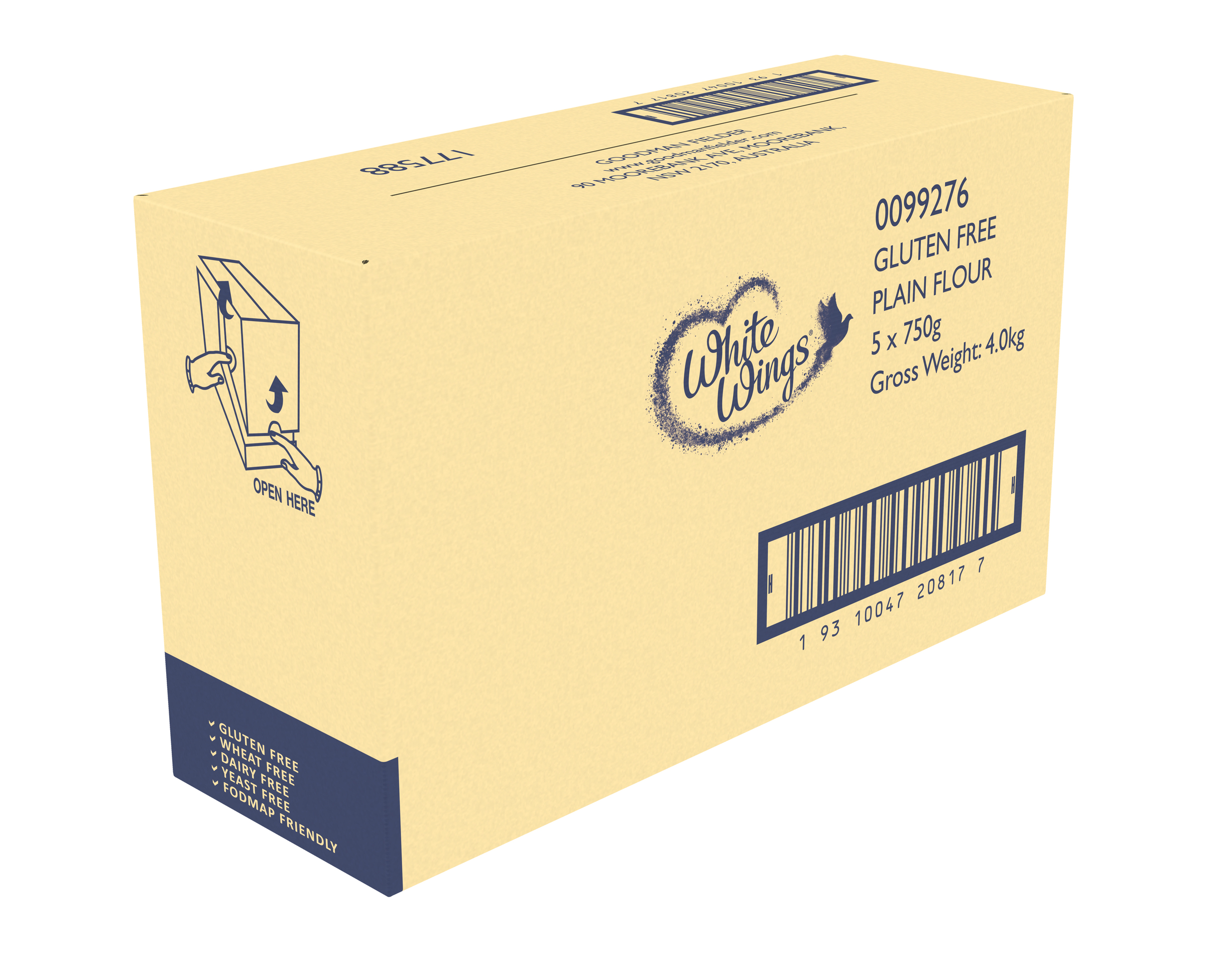 White Wings Gluten Free Plain Flour 5 x 750g