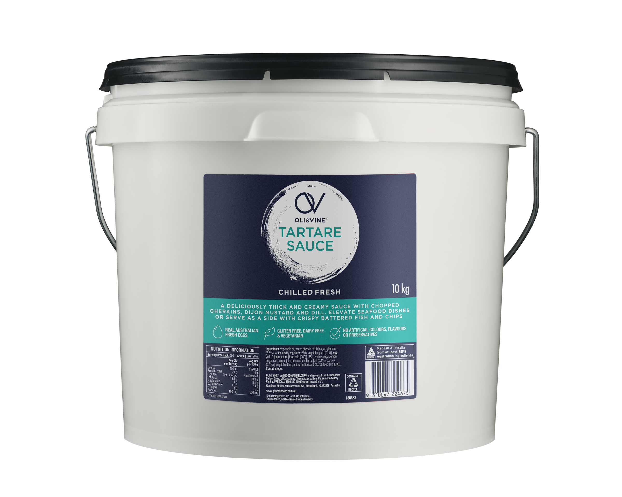 Oli & Vine Mayonnaise Tartare Sauce 1 x 10 kg