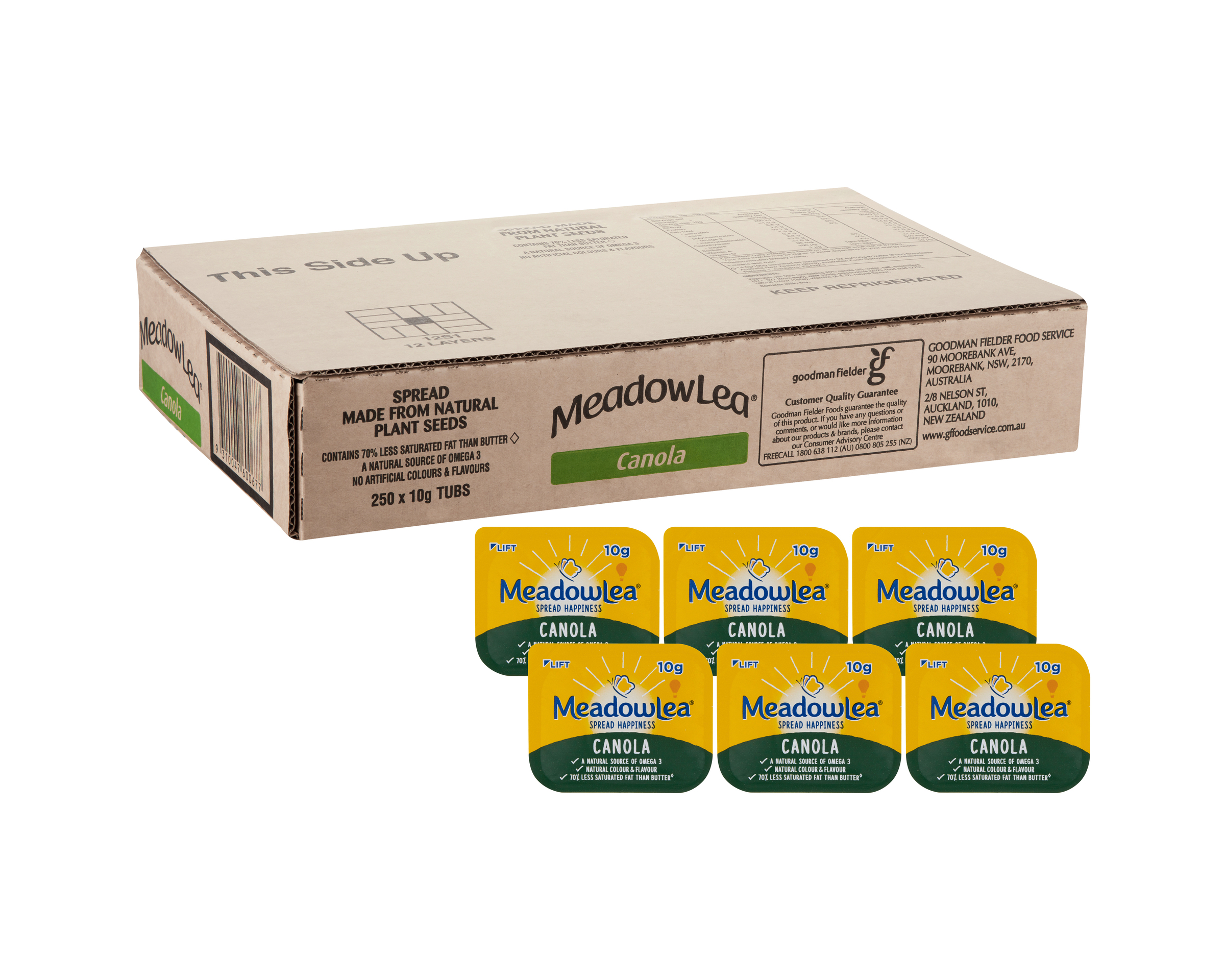 Meadow Lea Spread Canola Portion Pack 10 g x 250 10 g