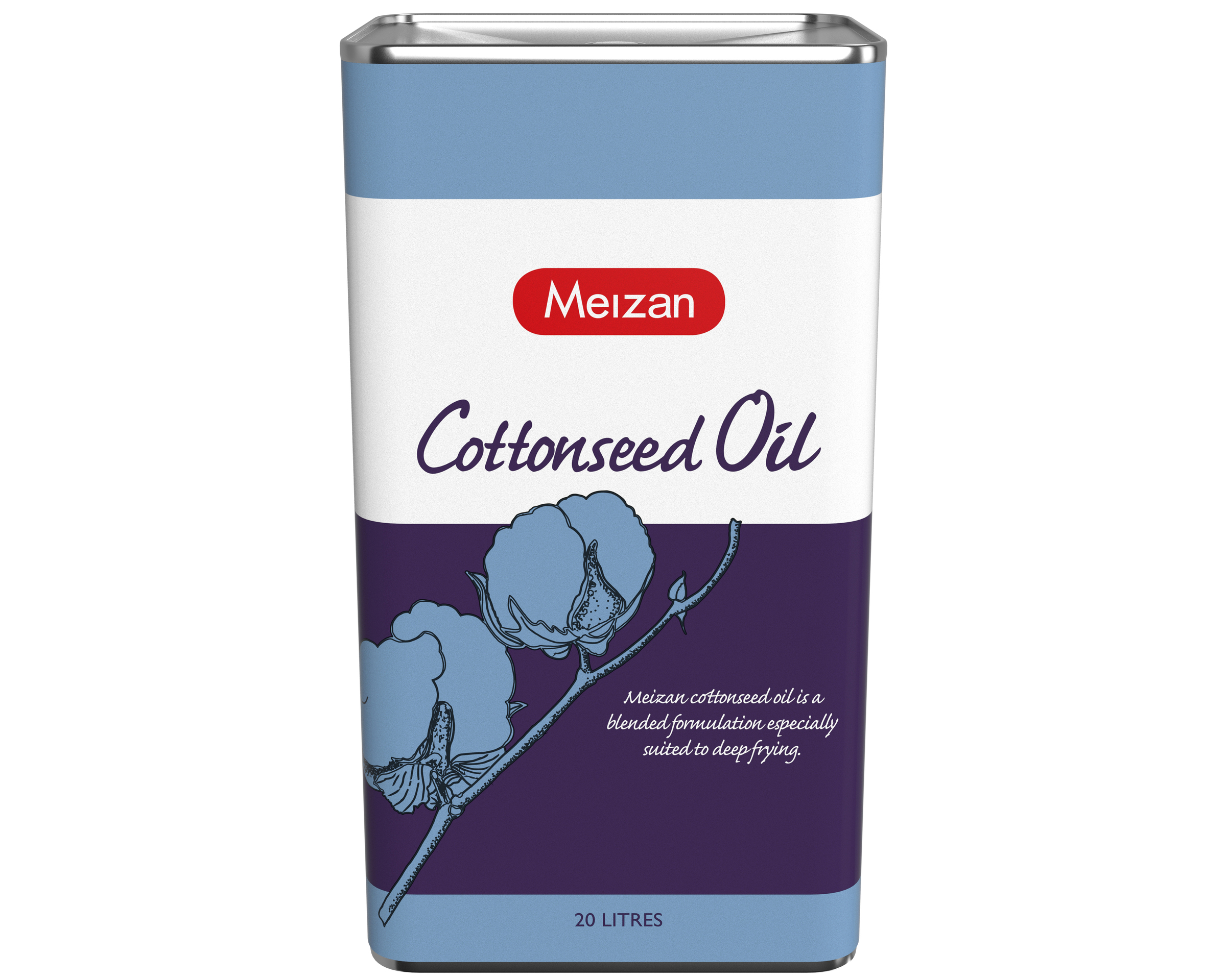 Meizan Cottonseed Oil Blend Square Tin Without Bung 20 l