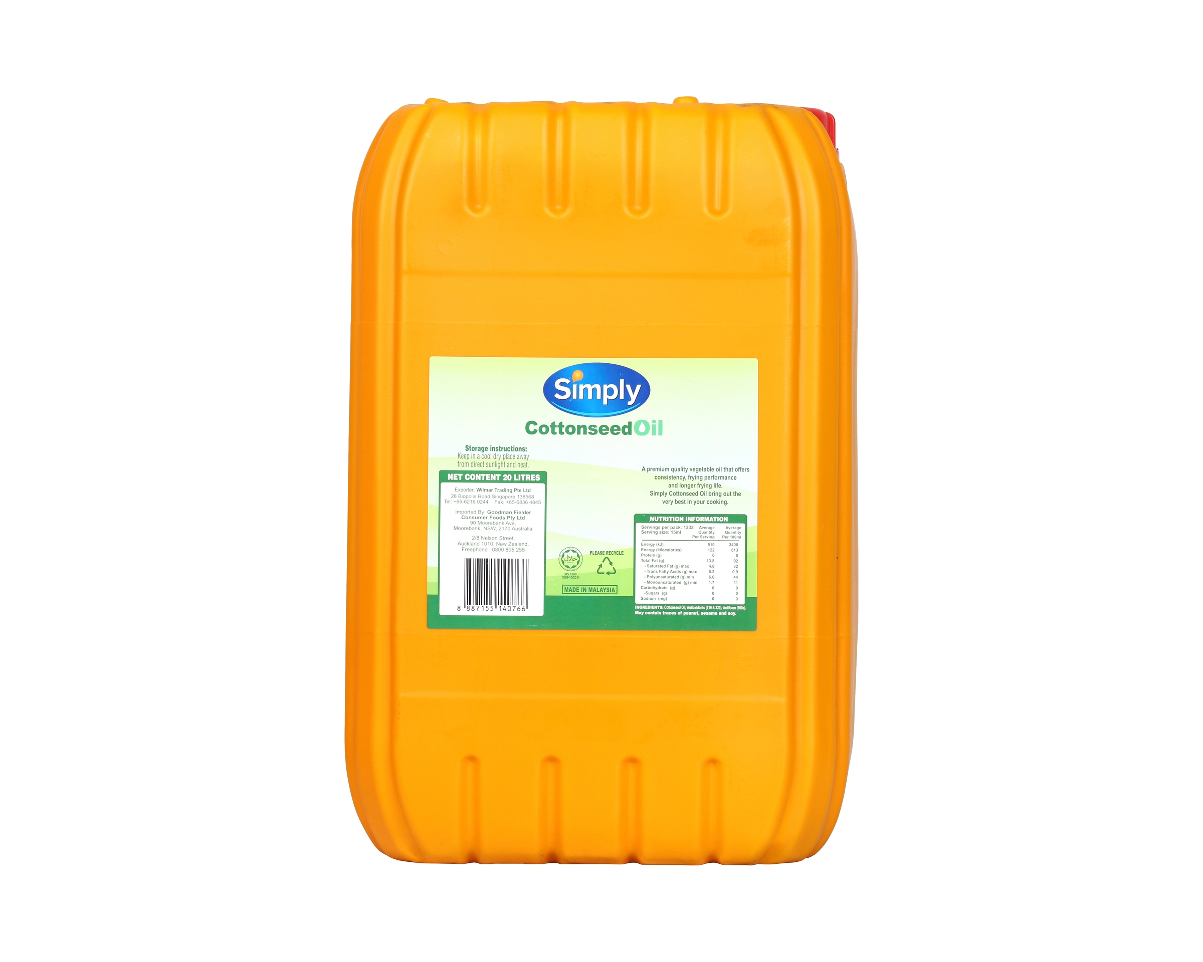 Simply Cottonseed Oil 20L
