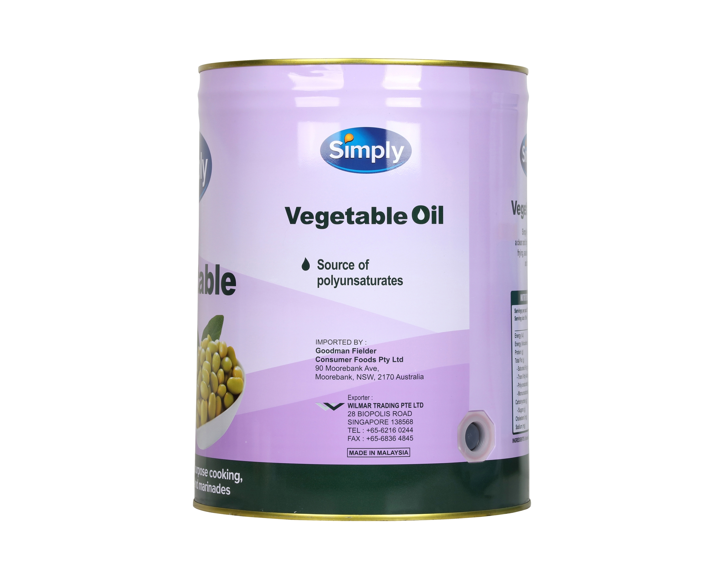 Simply Vegetable Oil 20L