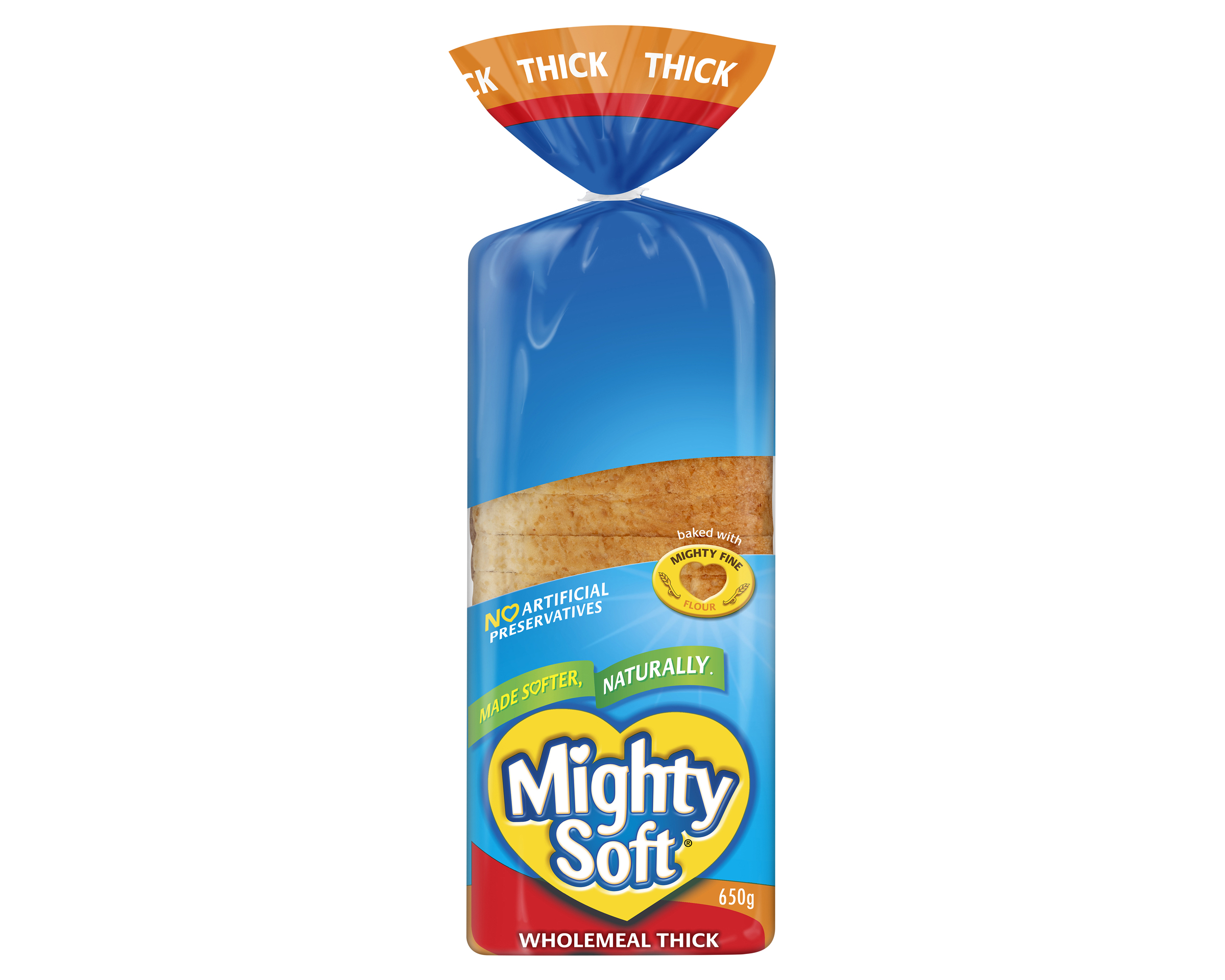 Mighty Soft Loaf Wholemeal Thick 650 g
