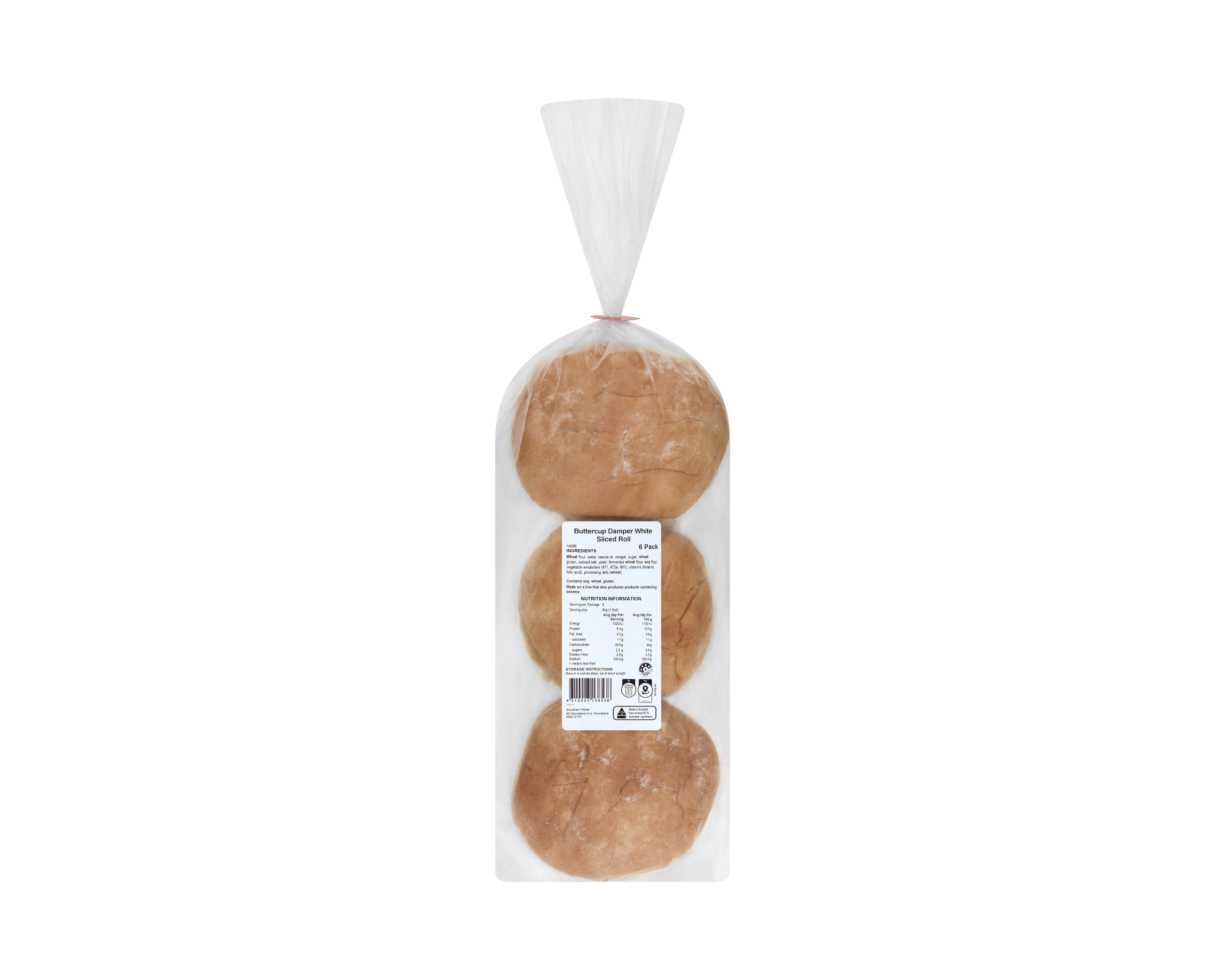 Buttercup Roll Damper Slice 5i P6 660 g
