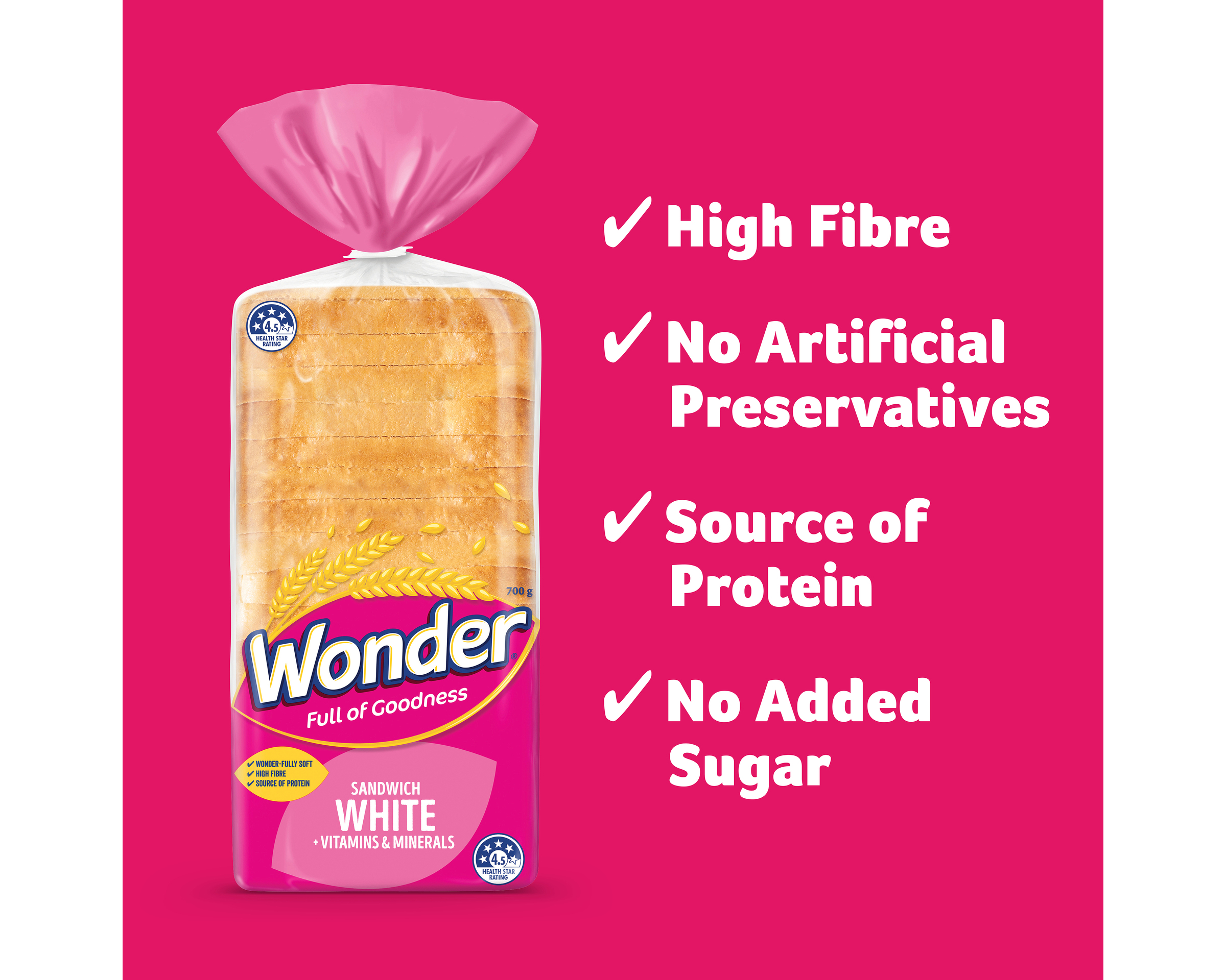 Wonder Sandwich White Vitamins and Minerals 700 g