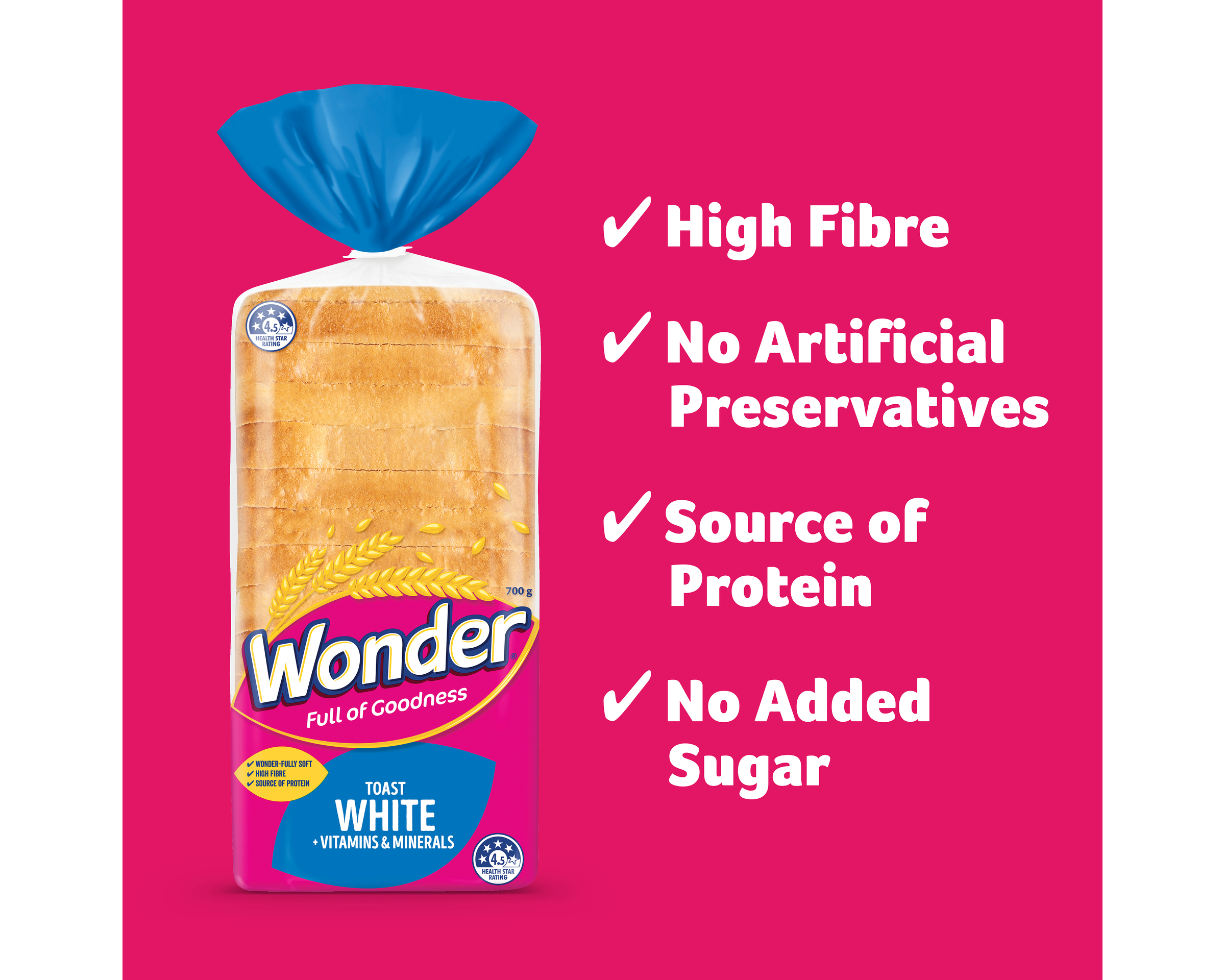 Wonder Toast White Vitamins and Minerals 700 g