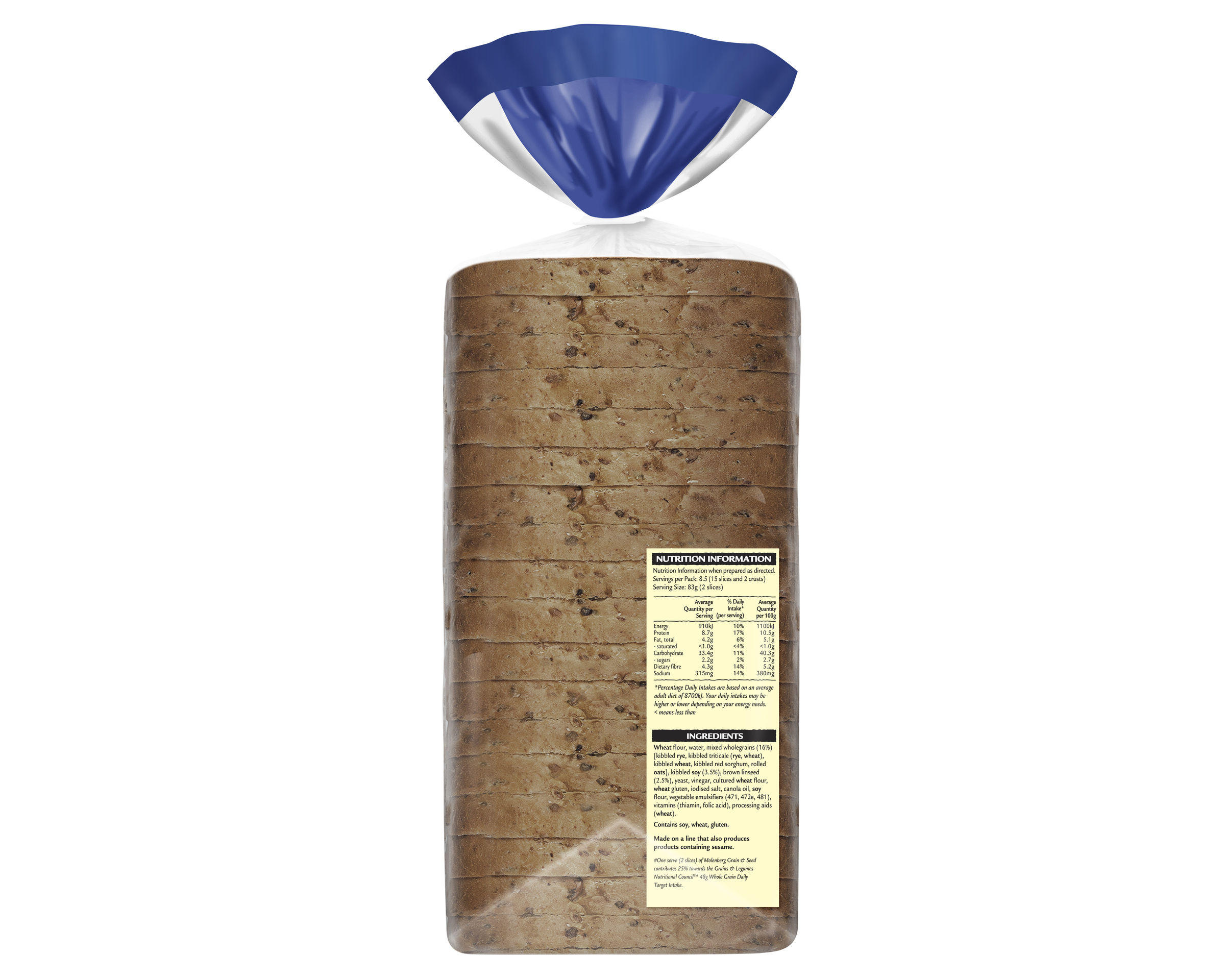 Molenberg Loaf Grain and Seed Toast 700 g
