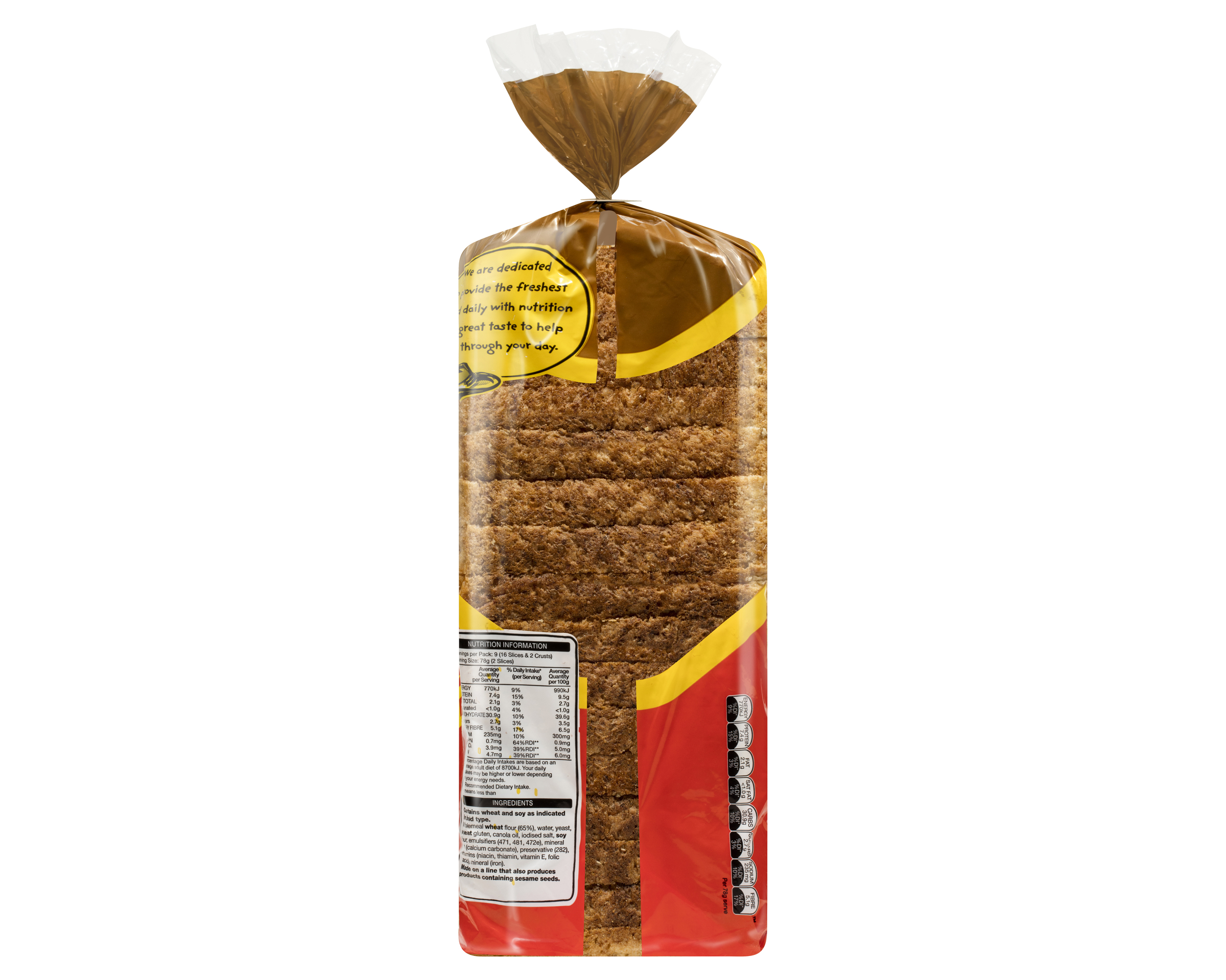 Bush Oven Sliced Bread Wholemeal 700 g