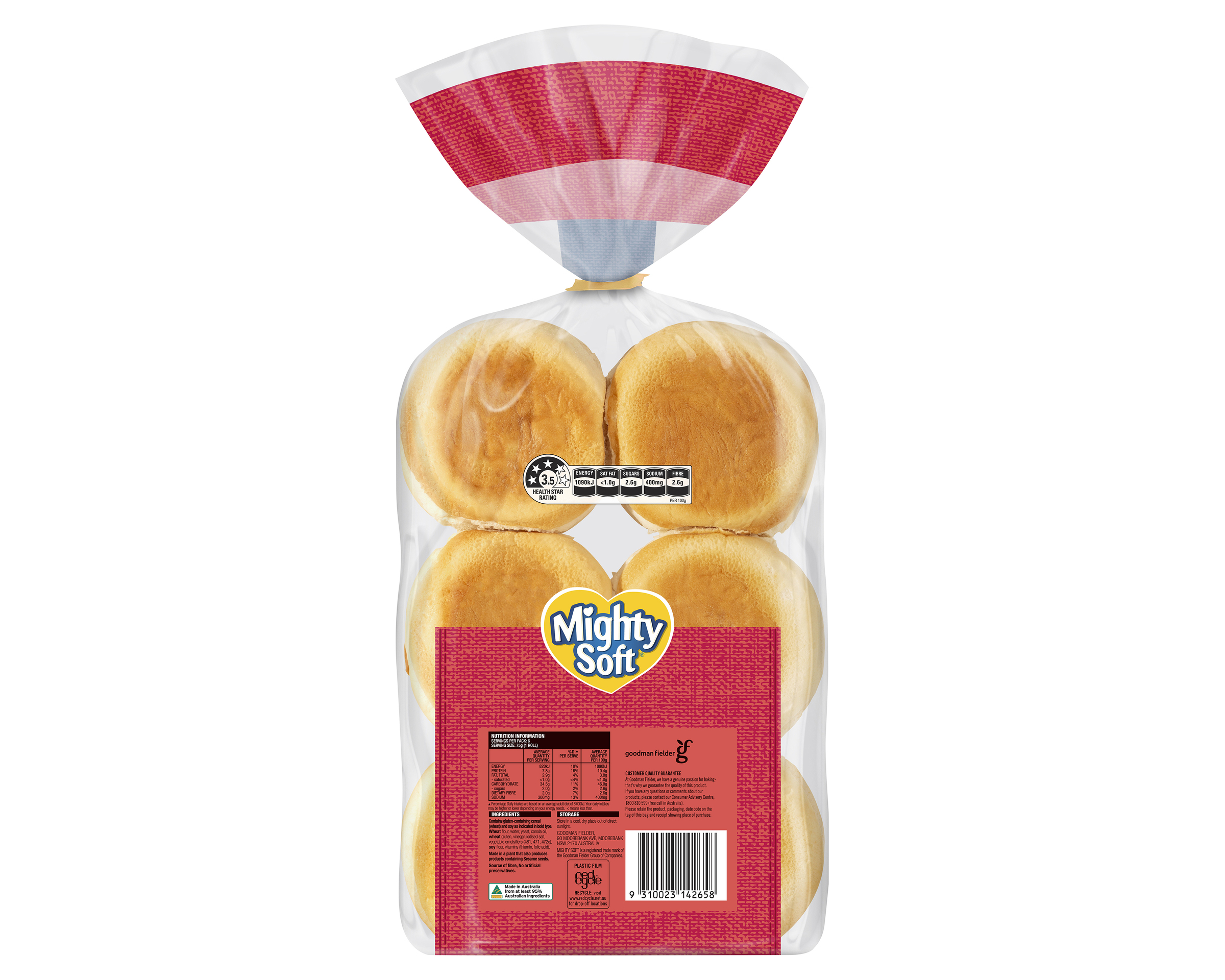 Mighty Soft Roll White P6 450 g