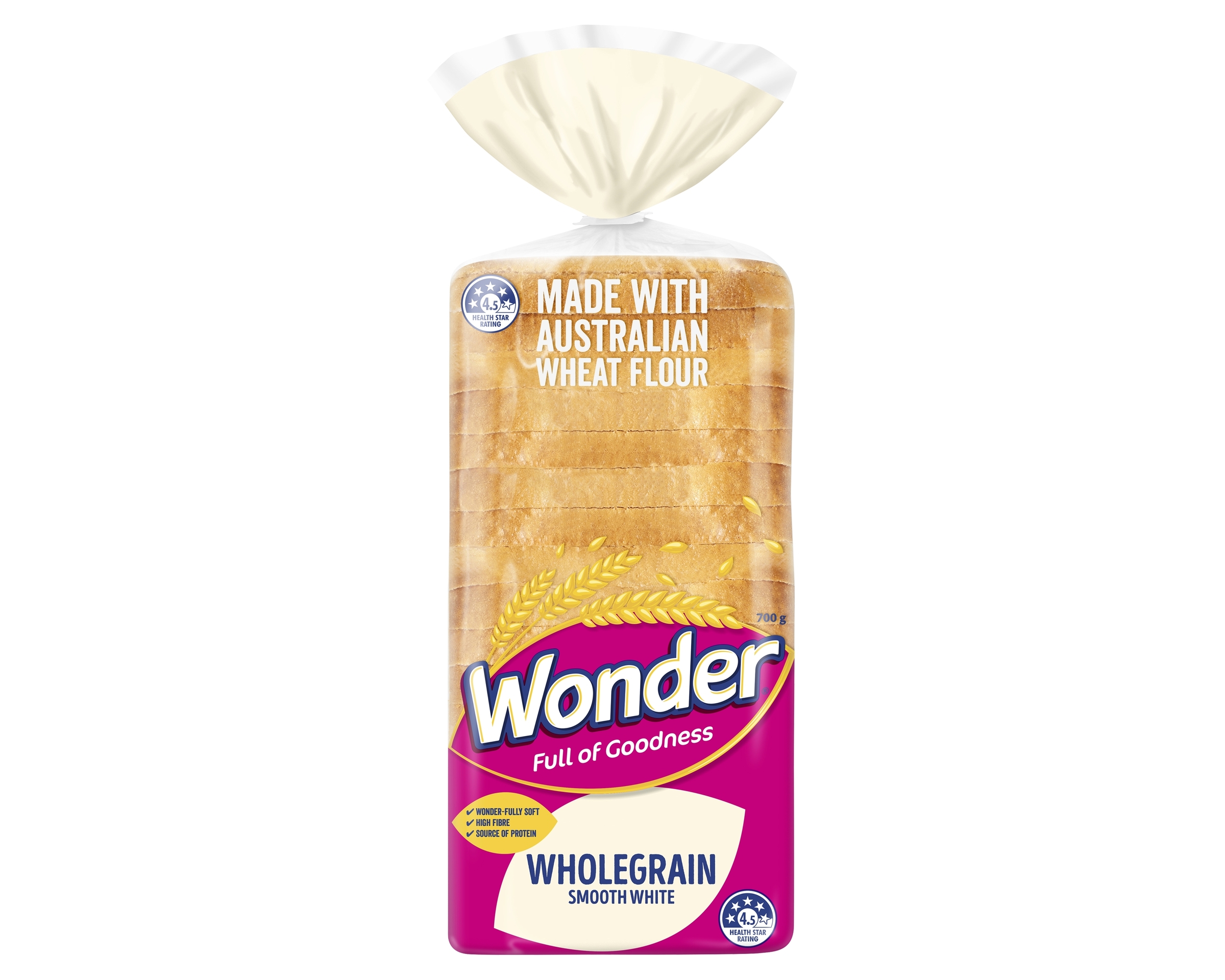 Wonder Wholegrain Smooth White Bread 700g