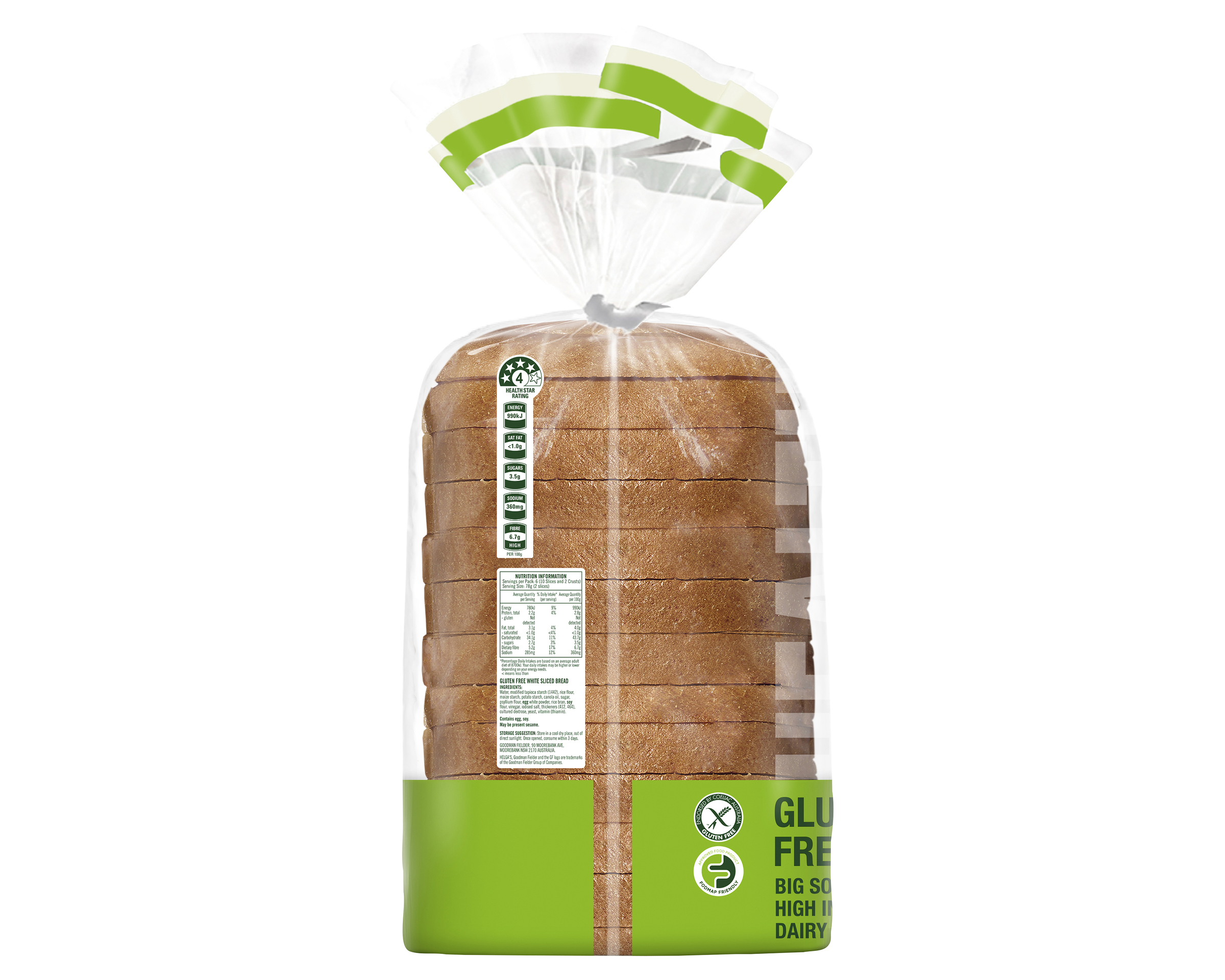 Helgas Gluten Free Bread Traditional White 470 g