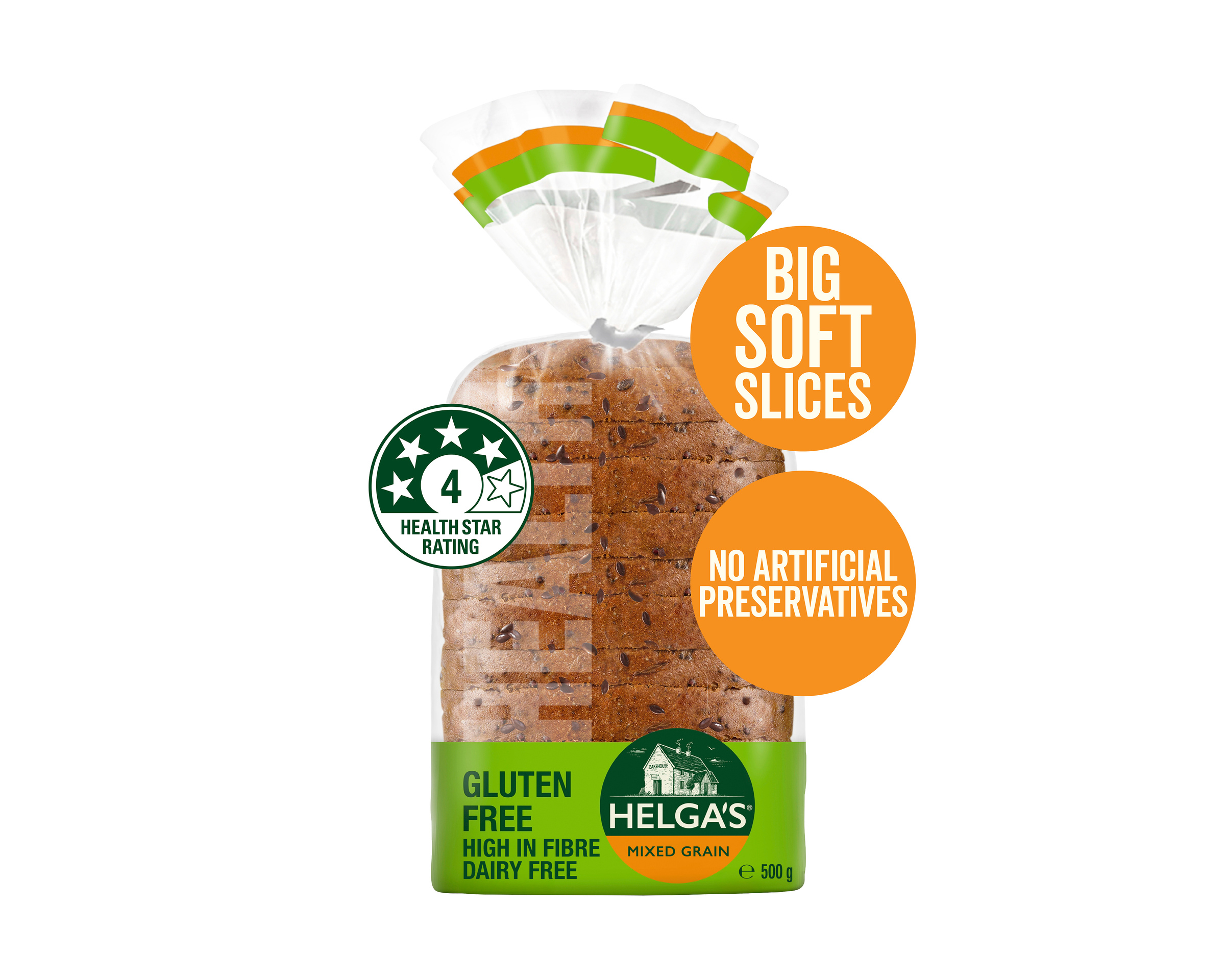 Helgas Gluten Free Bread Slices Mixed Grain 500 g