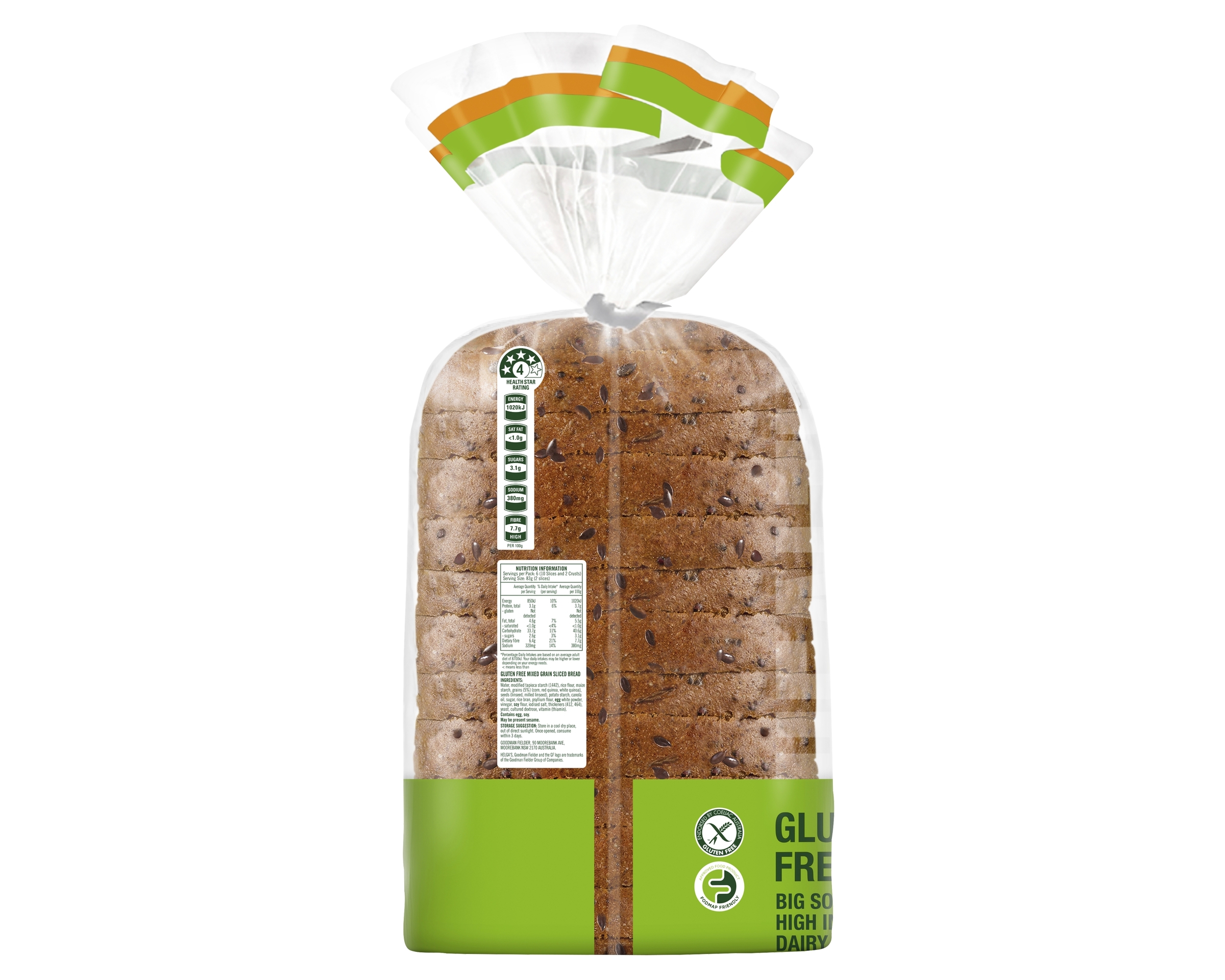 Helgas Gluten Free Bread Slices Mixed Grain 500 g