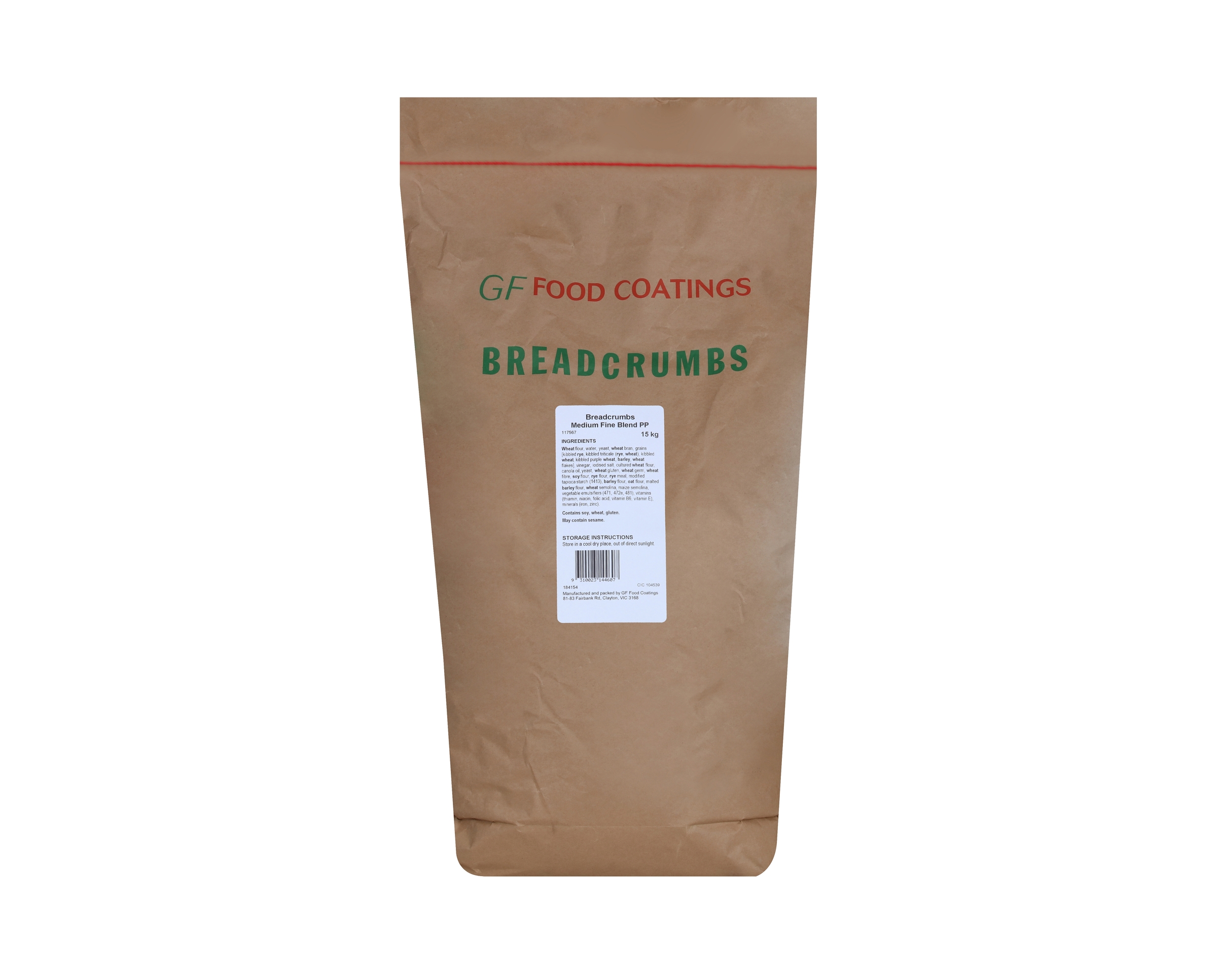 GF Ingredients Crumb Blend Medium Fine PP 15 kg