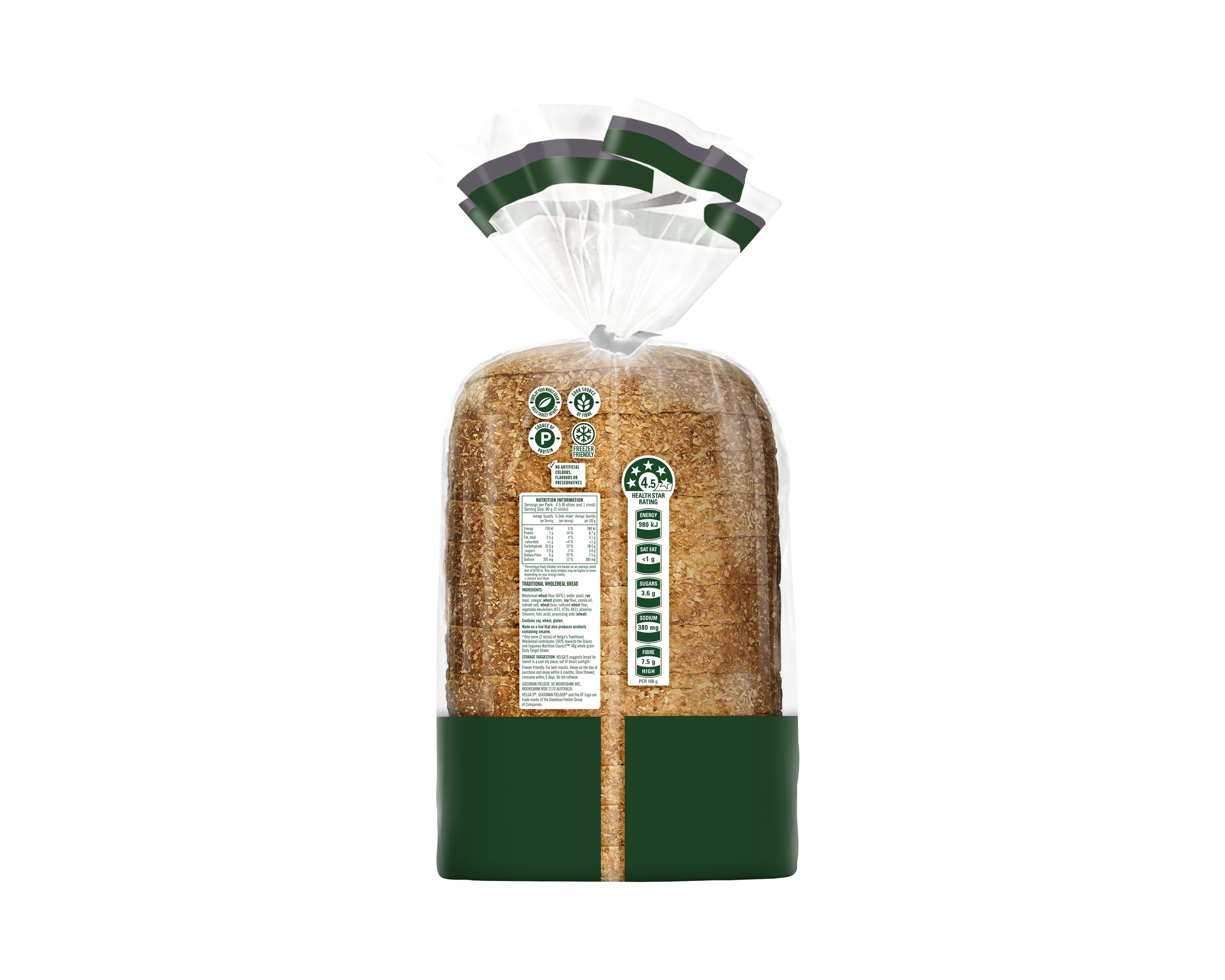 Helgas Loaf Traditional Wholemeal Mini 360 g