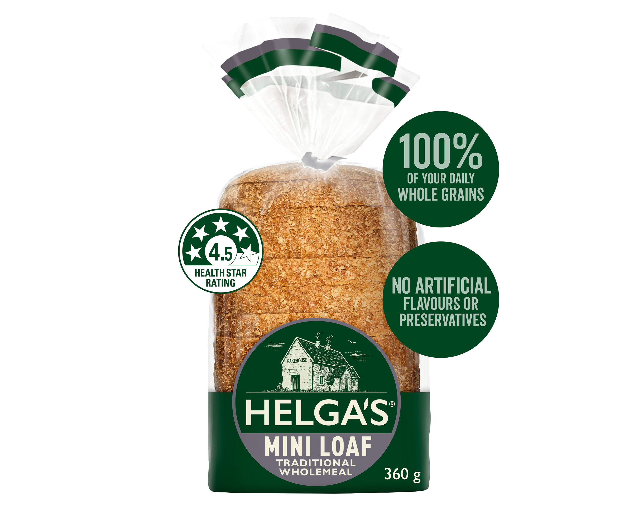Helgas Loaf Traditional Wholemeal Mini 360 g