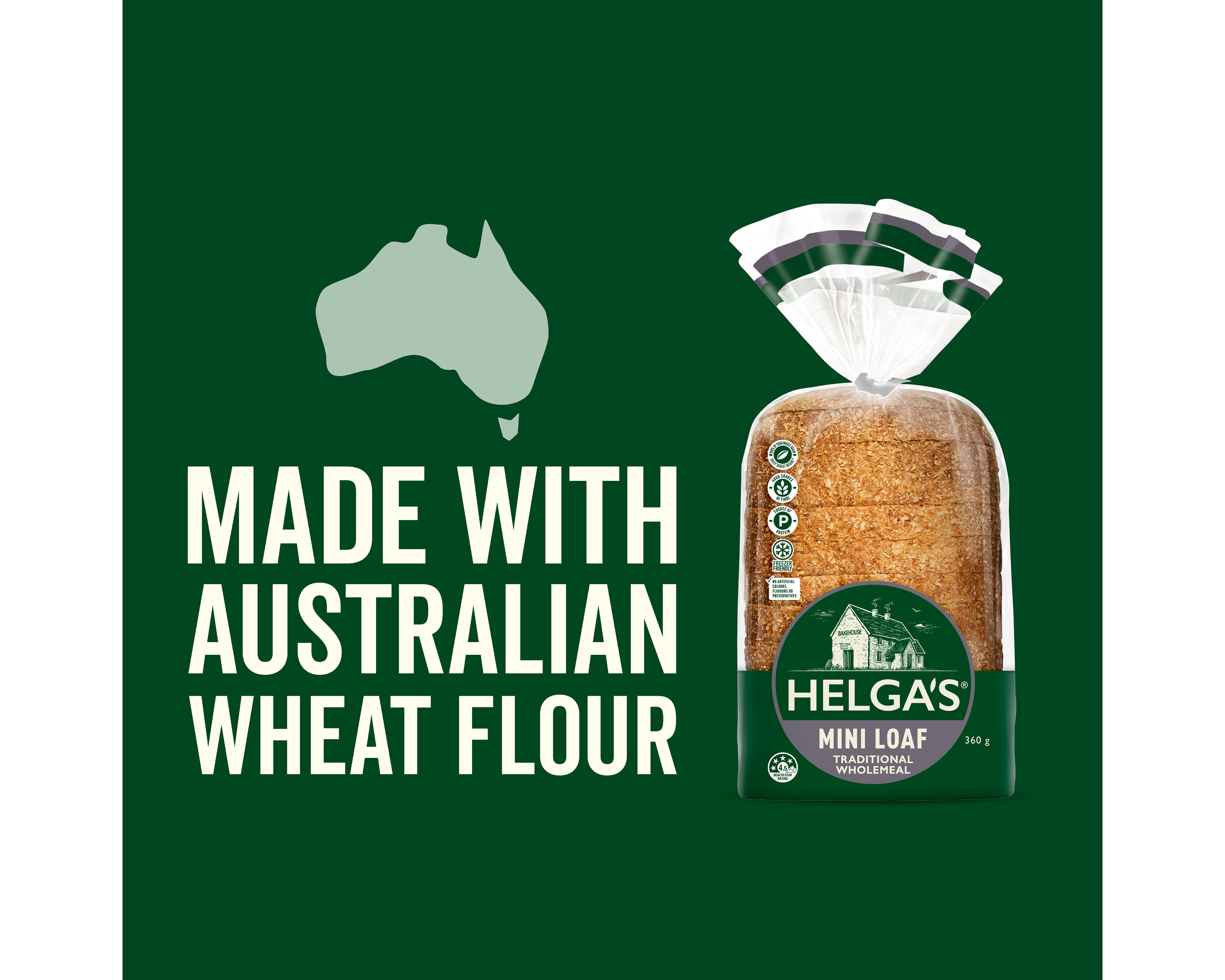 Helgas Loaf Traditional Wholemeal Mini 360 g