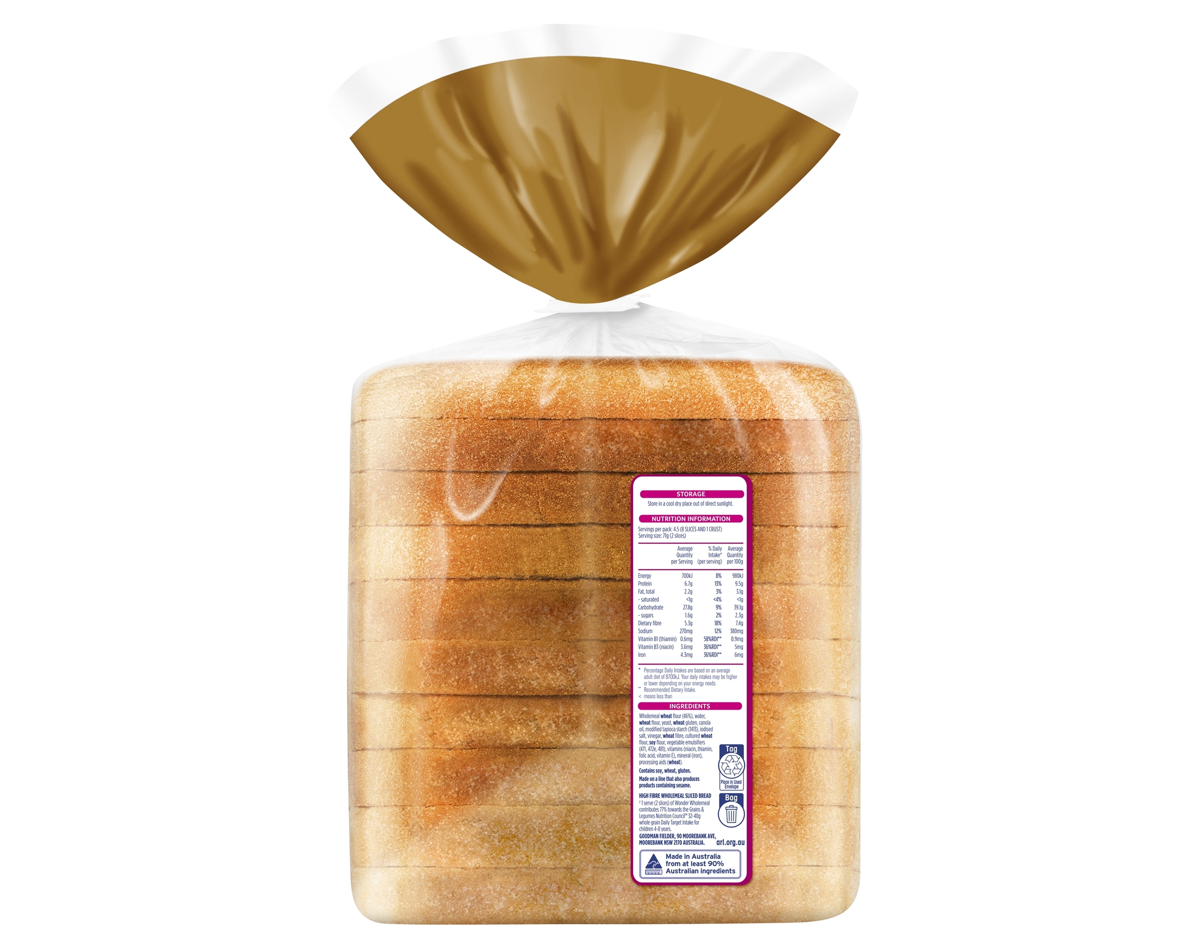 Wonder Loaf Wholemeal Iron Mini 320 g