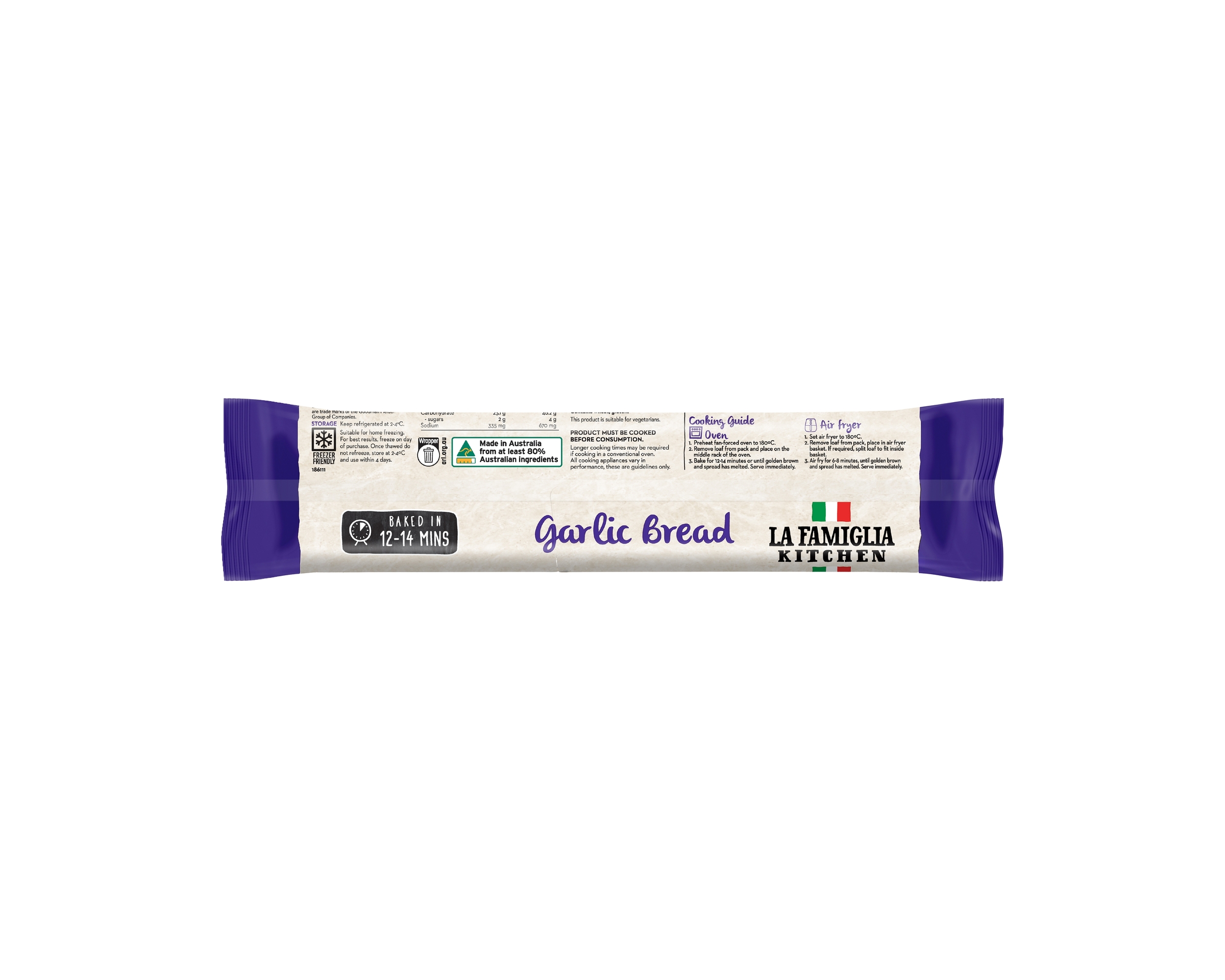 La Famiglia Kitchen Garlic Bread 250g