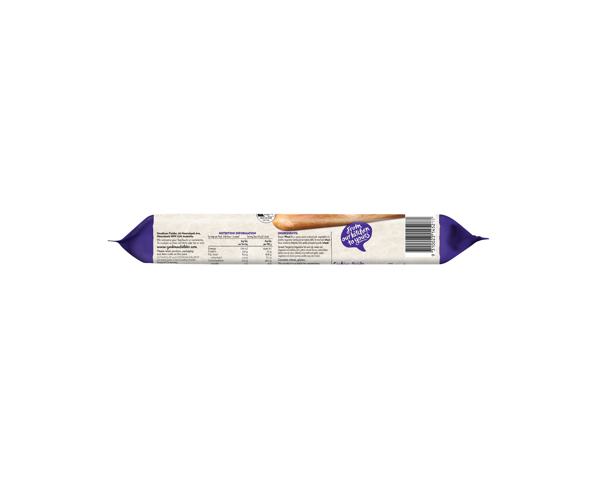 La Famiglia Kitchen Garlic Bread 250g